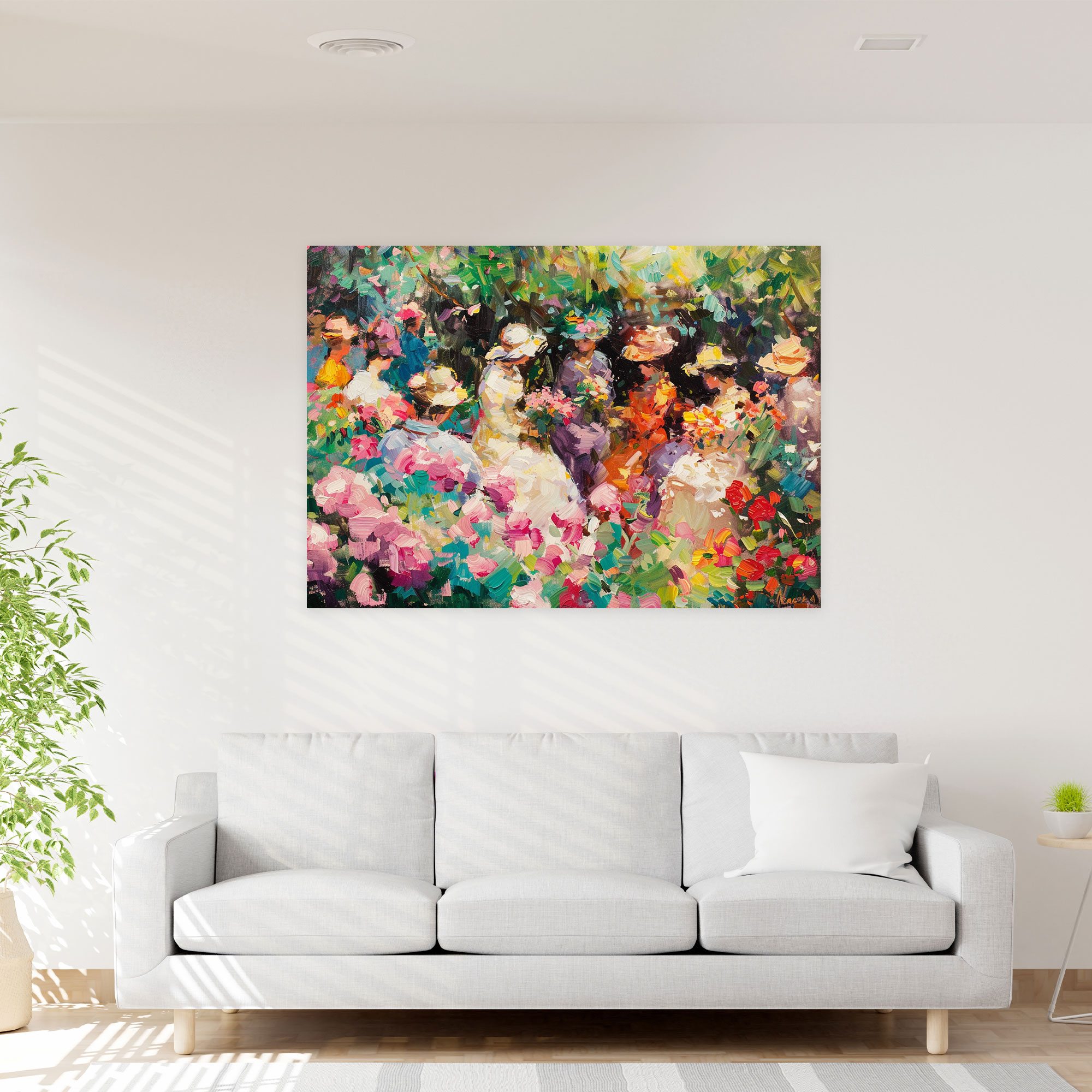 Impressionism Garden Party Wall Decoration - Impressionism, Canvas, Wall Decoration, Home Decoration