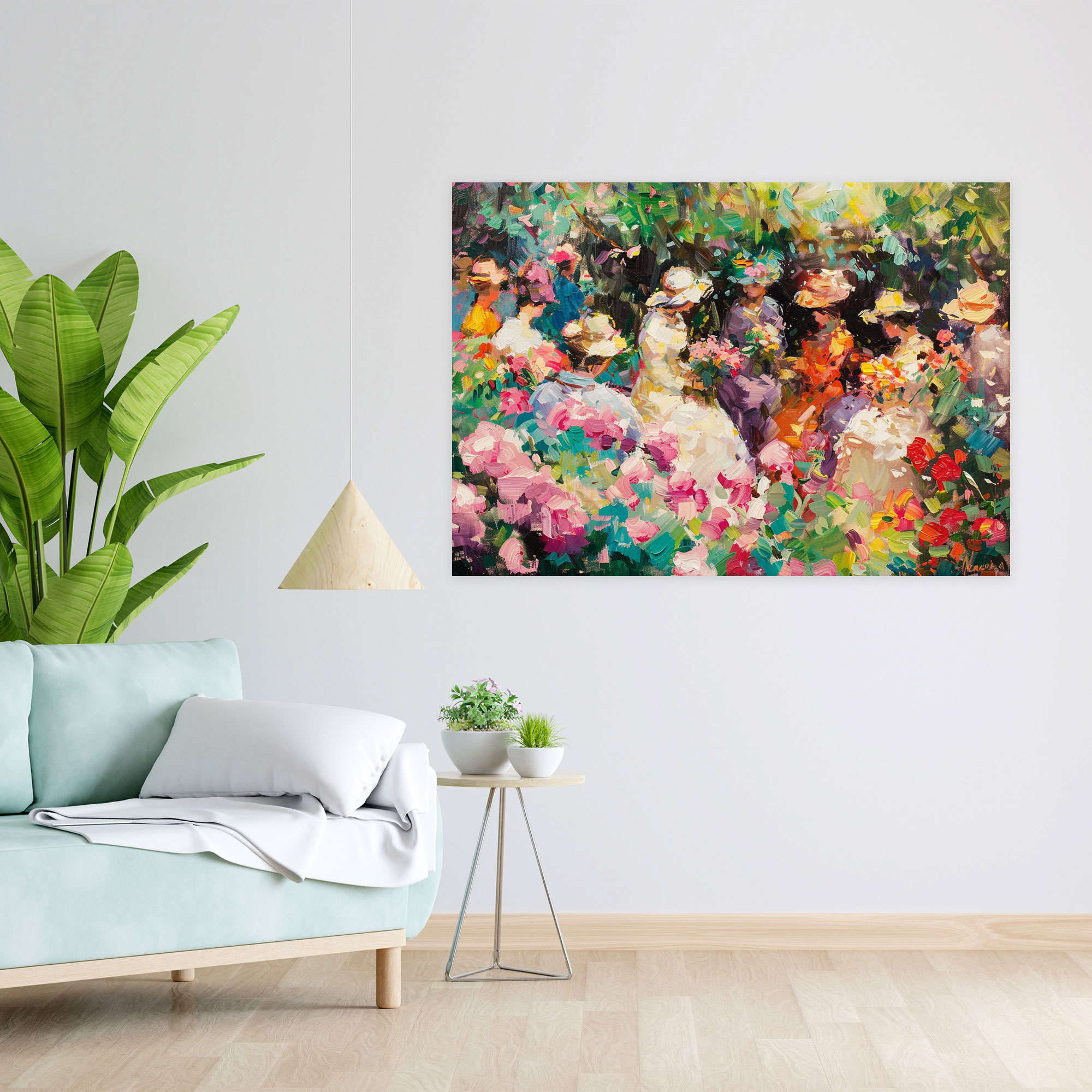Impressionism Garden Party Wall Decoration - Impressionism, Canvas, Wall Decoration, Home Decoration