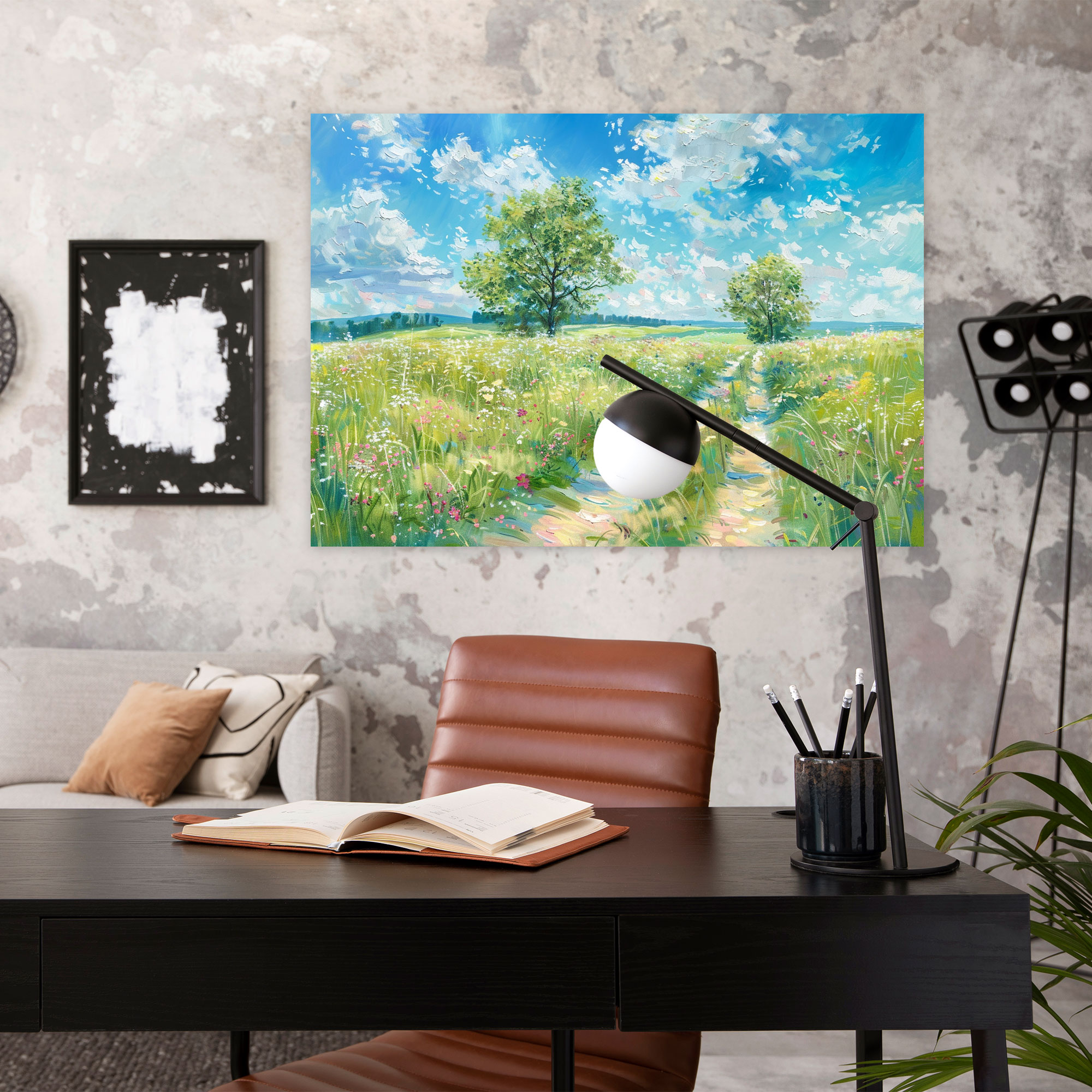 Impressionism Spring Meadow Wall Art - Impressionism, Canvas, Home Decoration, Wall Decoration
