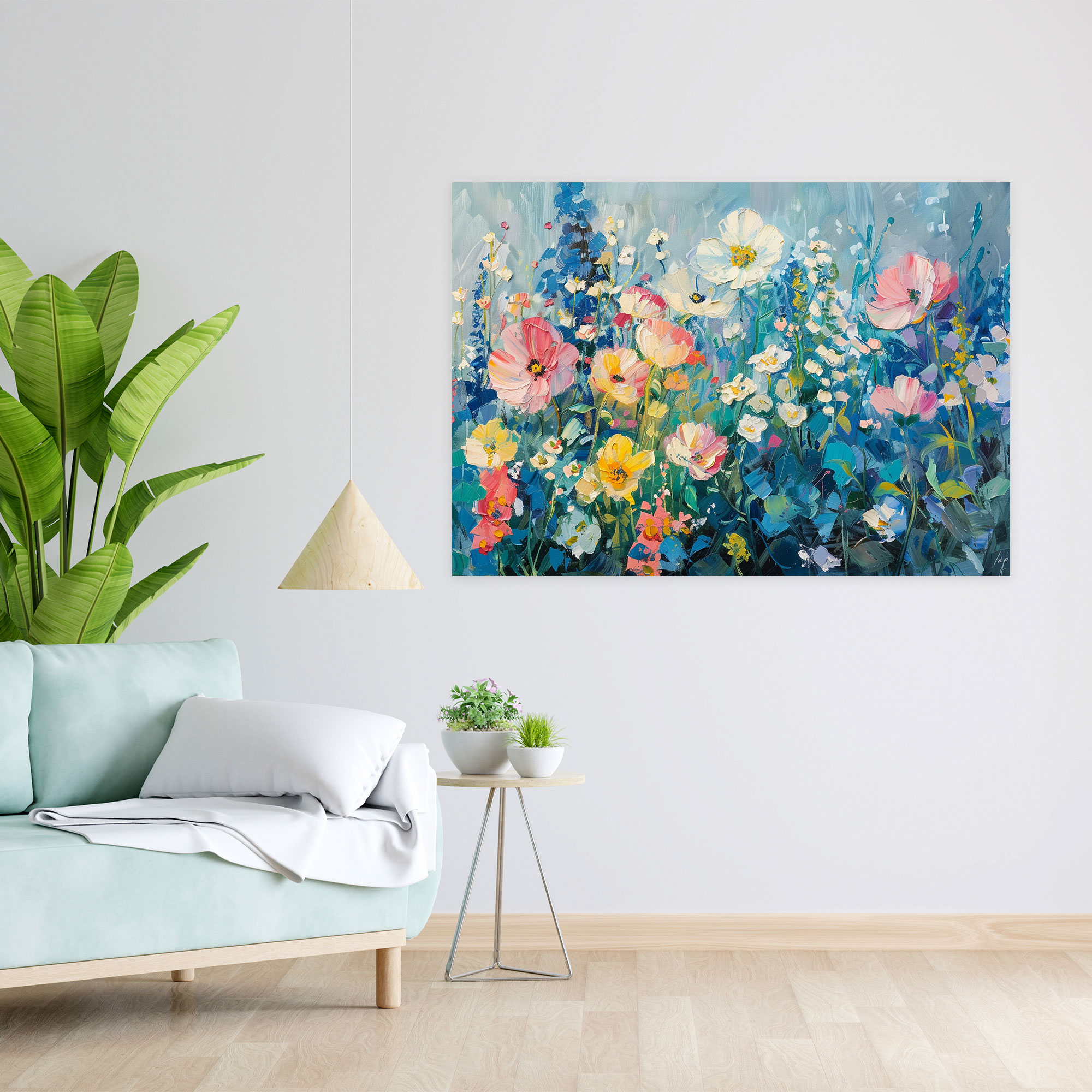 Impressionism Floral Garden Canvas Print - Impressionism, Wall Art, Home Decoration, Wall Decoration