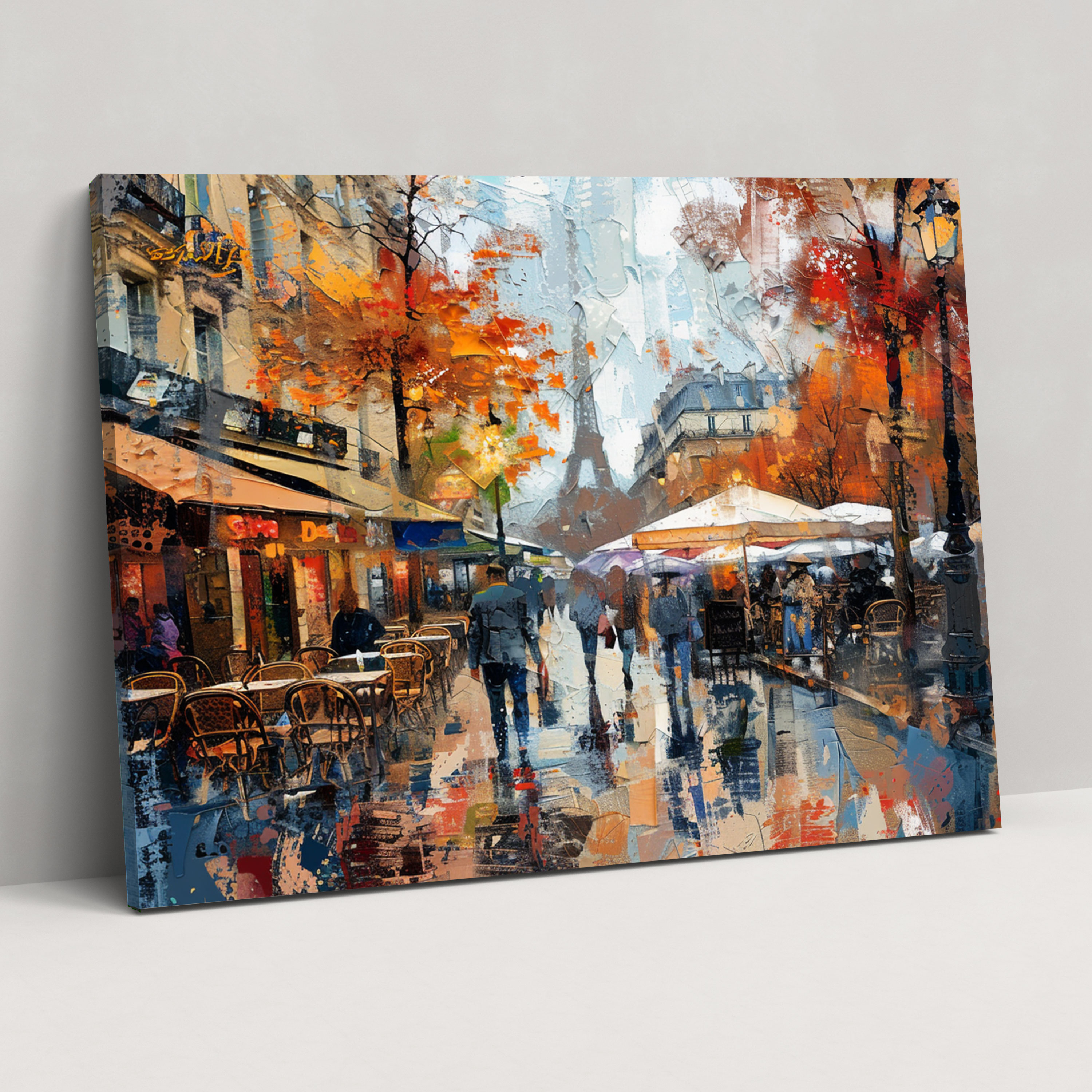 Impressionism Paris Street Scene Canvas Print - Impressionism, Canvas, Canvas Print, Canvas Wall Art