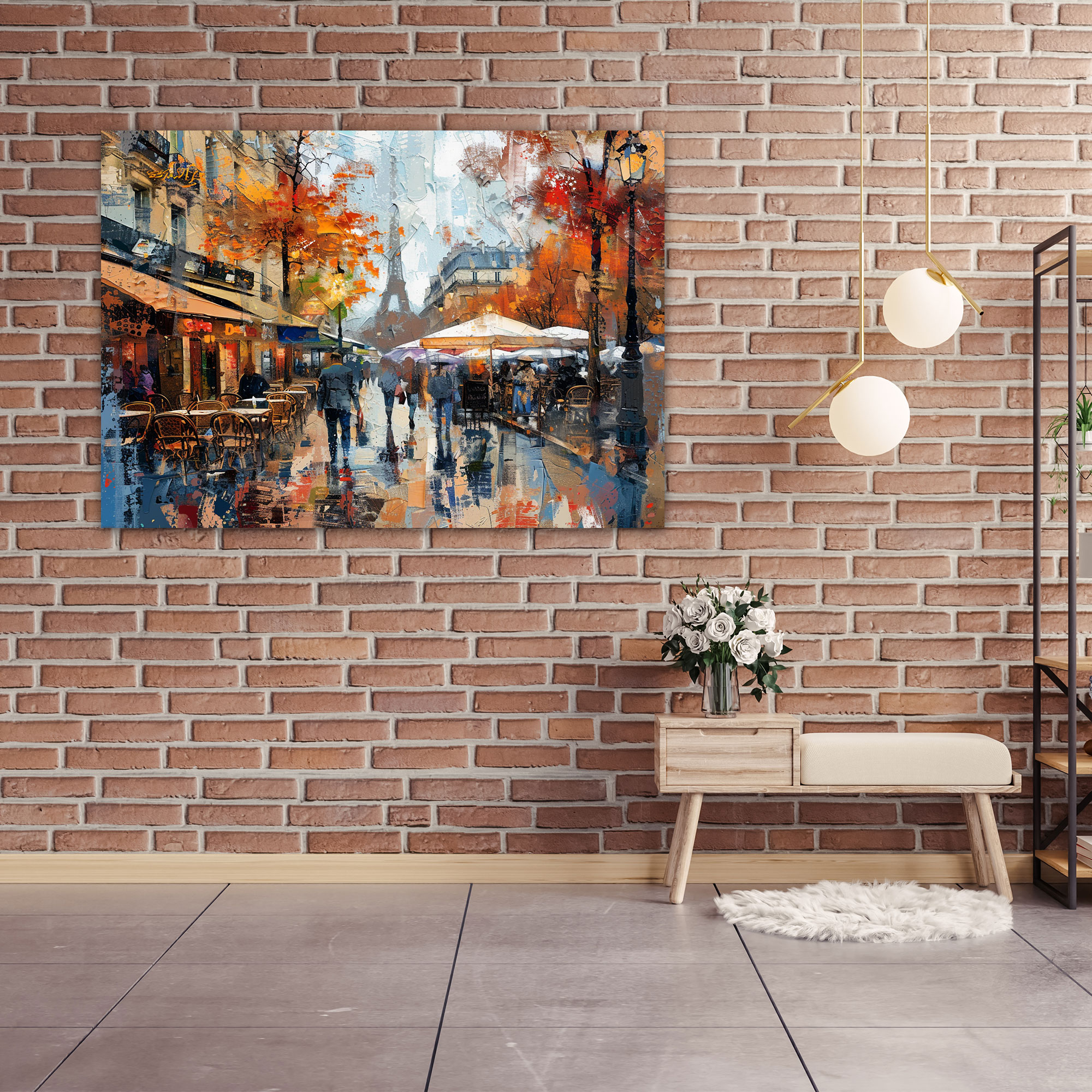Impressionism Paris Street Scene Canvas Print - Impressionism, Canvas, Canvas Print, Canvas Wall Art