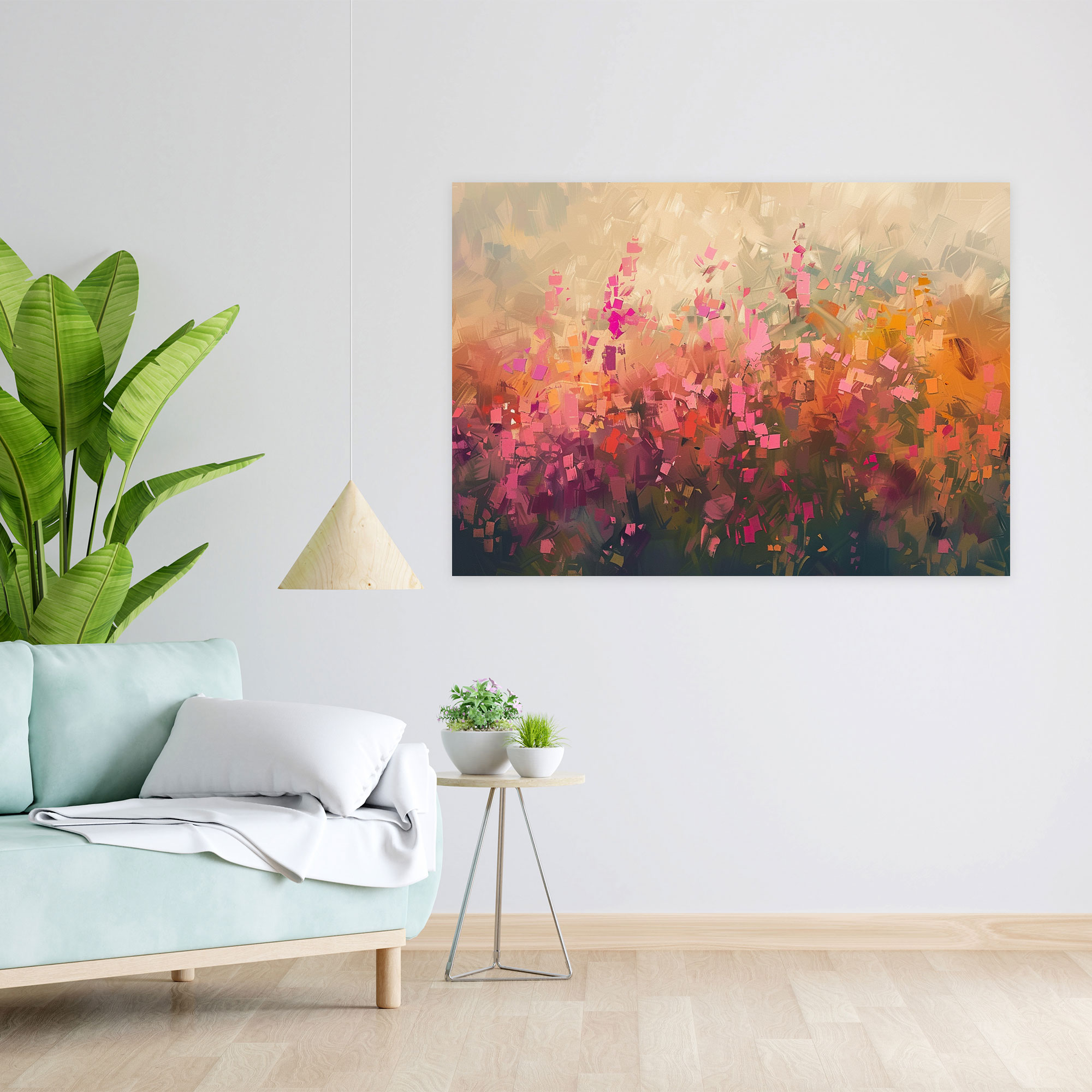 Impressionism Field Of Flowers Canvas Print - Impressionism, Home Decoration, Canvas Print, Wall Decoration