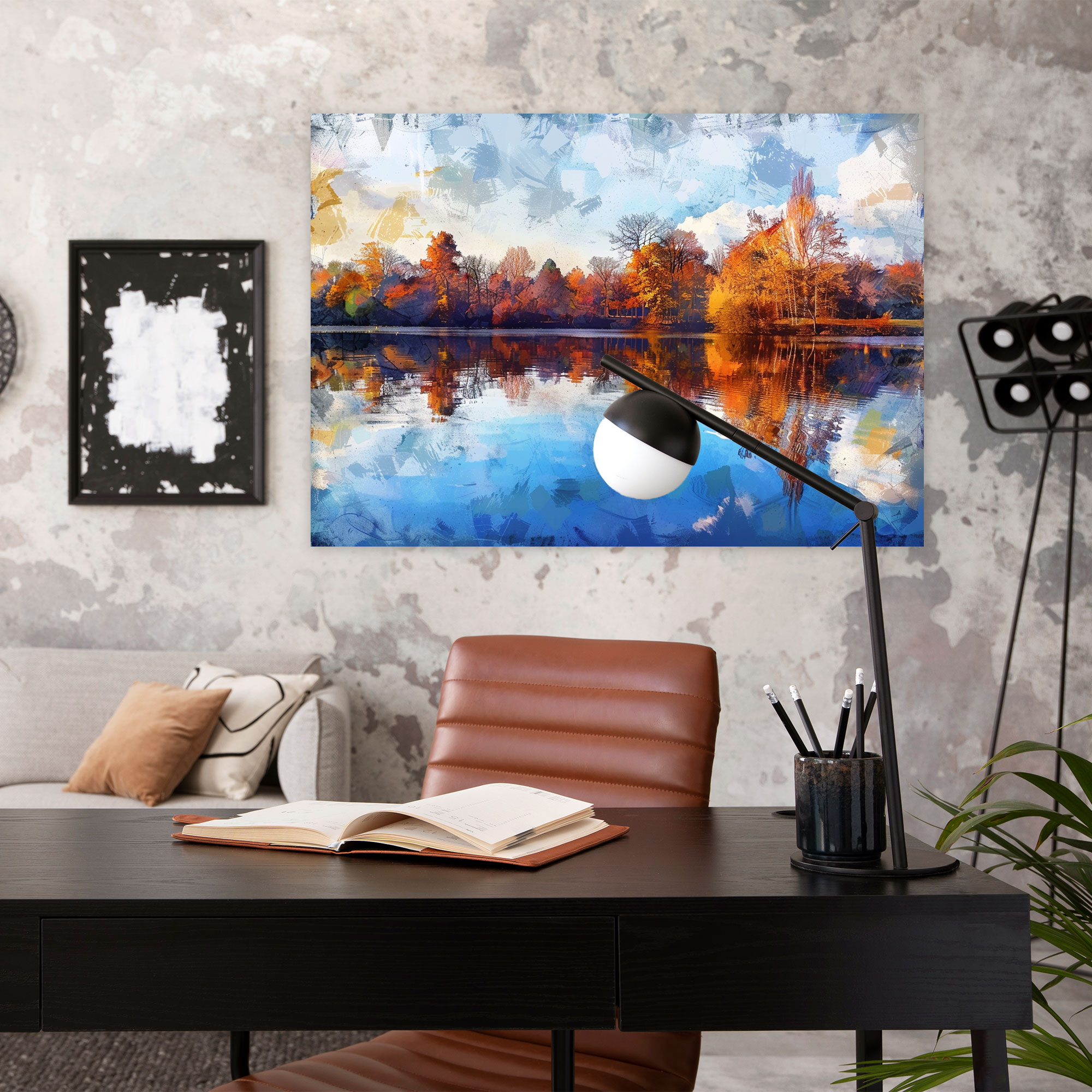 Impressionism Lakeside Reflections Canvas Print - Impressionism, Home Decoration, Impressionism, Canvas Wall Art