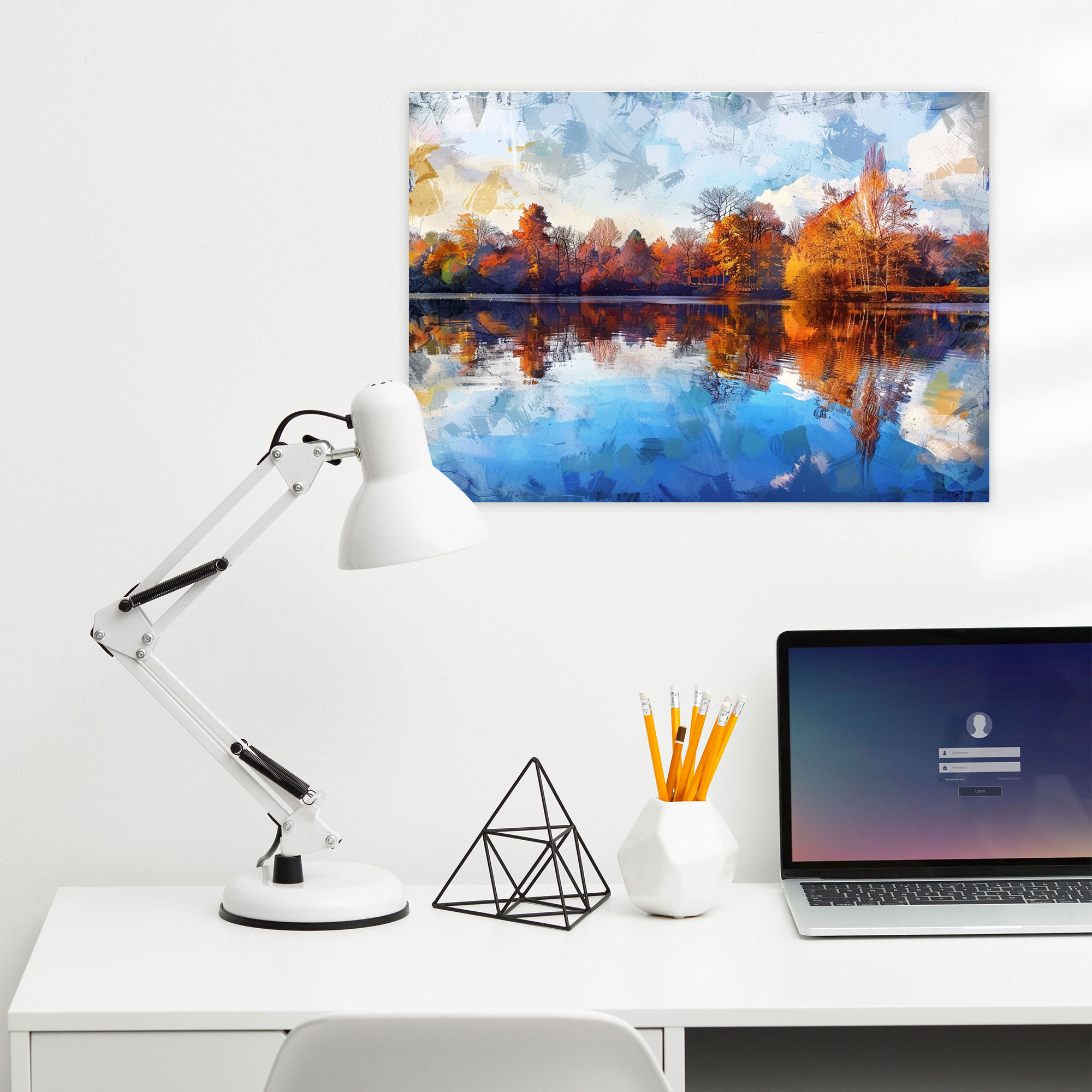 Impressionism Lakeside Reflections Canvas Print - Impressionism, Home Decoration, Impressionism, Canvas Wall Art