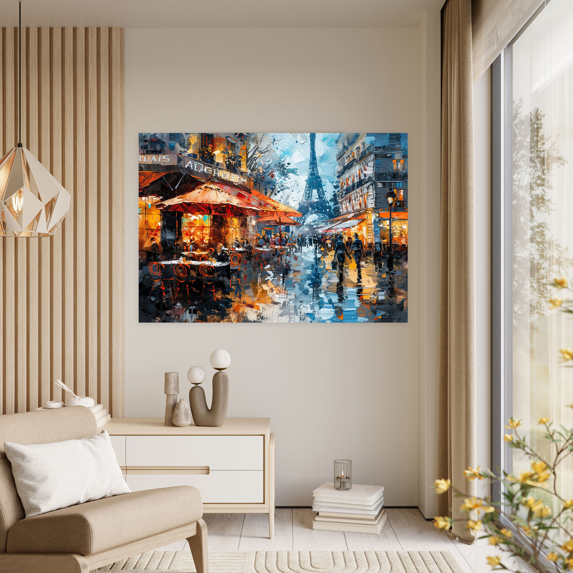 Impressionism Paris Street Scene Wall Art - Impressionism, Home Decoration, Canvas, Canvas Print