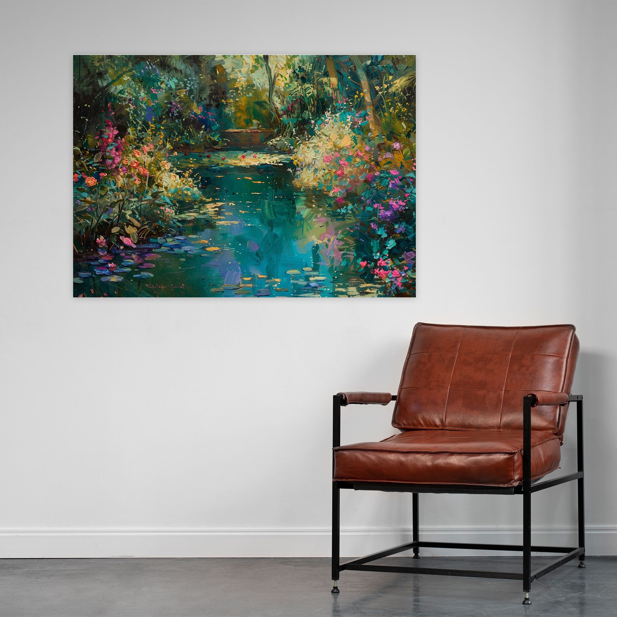 Impressionism Lush Garden Wall Art - Impressionism, Impressionism, Home Decoration, Canvas