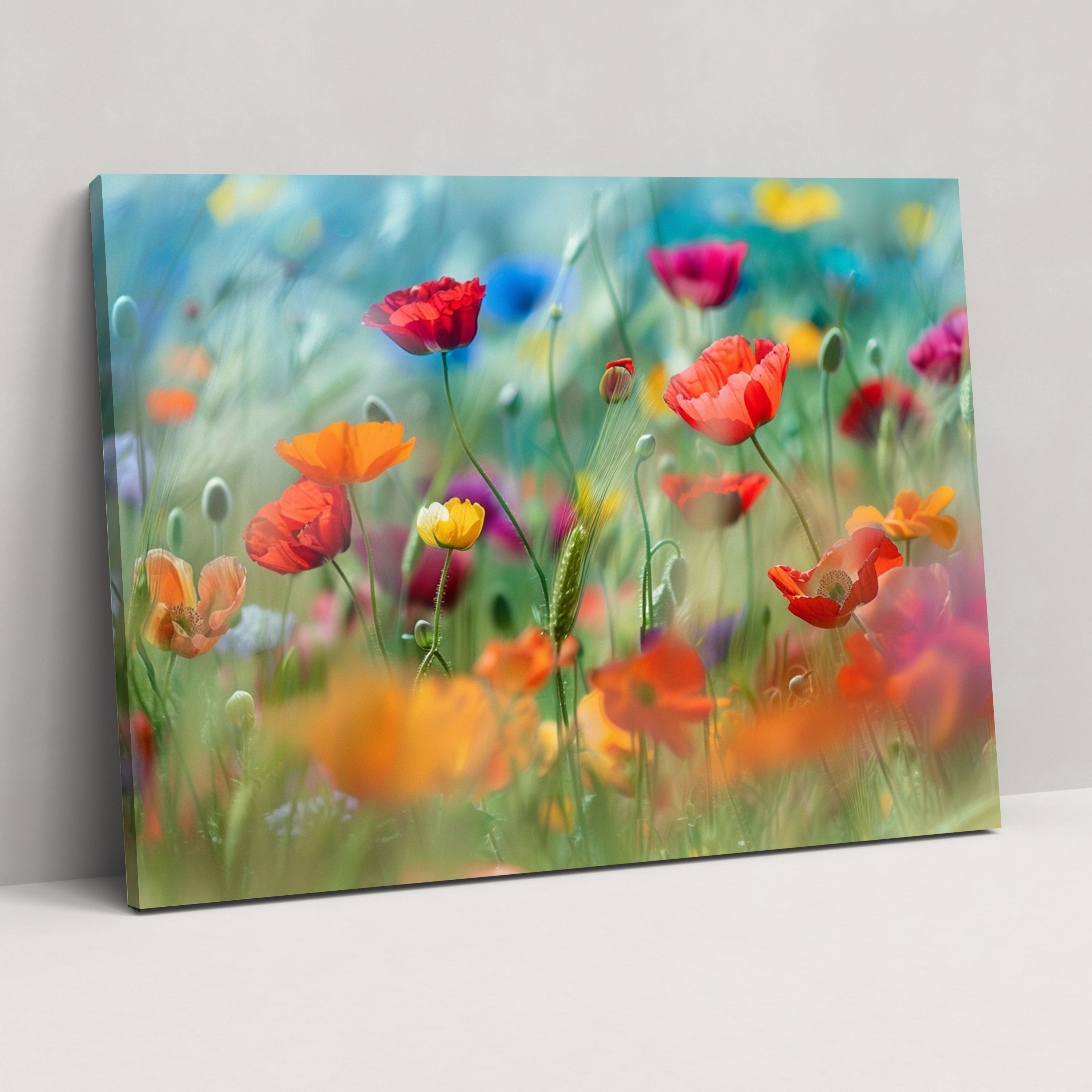 Impressionism Field Of Flowers Canvas Print - Impressionism, Canvas Wall Art, Impressionism, Wall Art