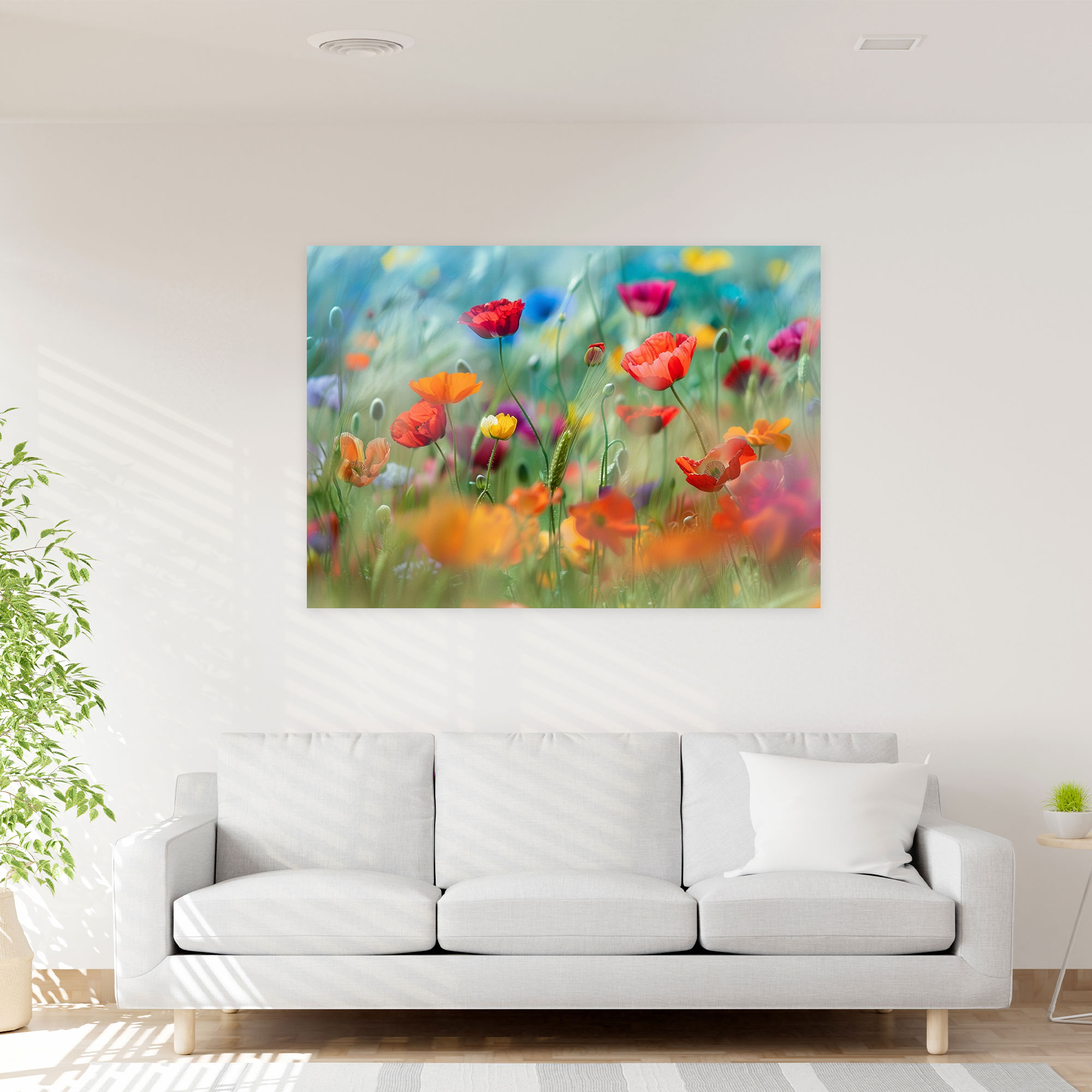 Impressionism Field Of Flowers Canvas Print - Impressionism, Canvas Wall Art, Impressionism, Wall Art