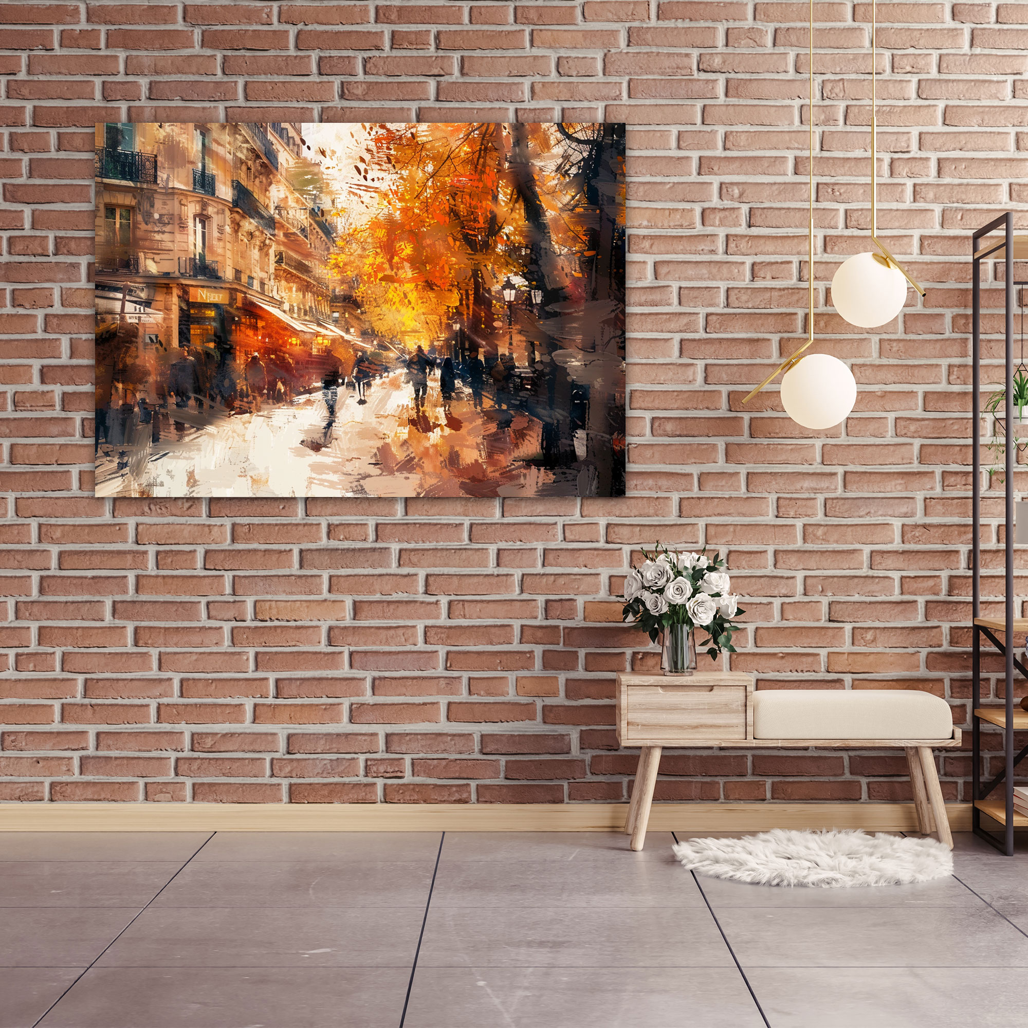 Impressionism Paris Street Scene Canvas Print - Impressionism, Canvas Wall Art, Canvas Print, Wall Decoration