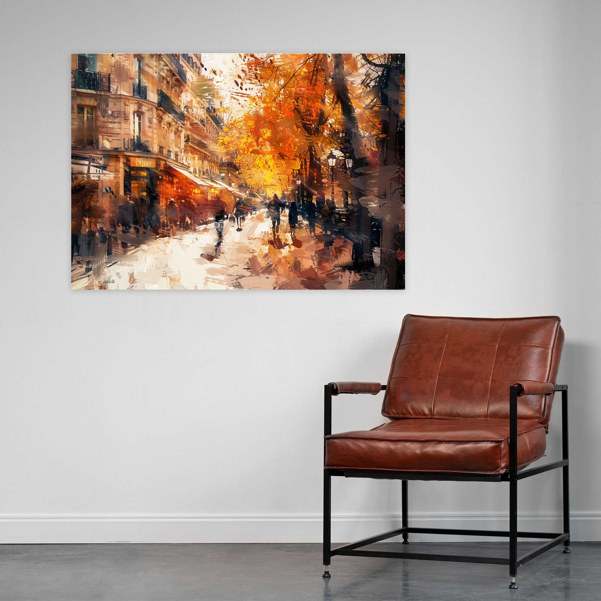 Impressionism Paris Street Scene Canvas Print - Impressionism, Canvas Wall Art, Canvas Print, Wall Decoration