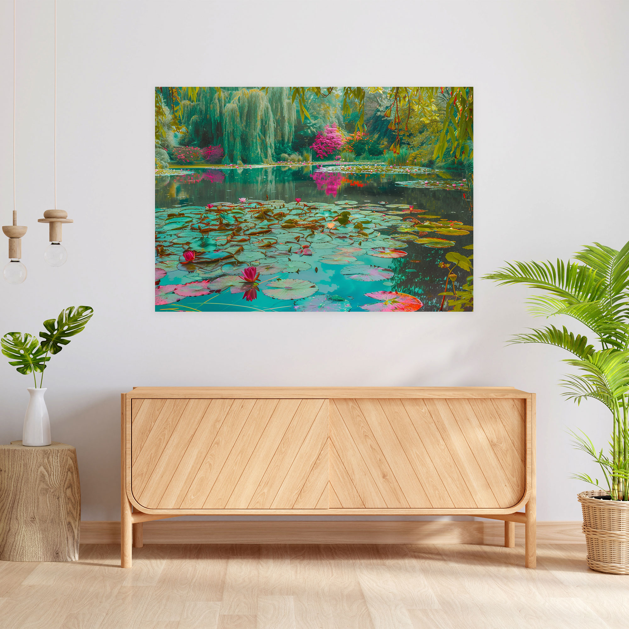 Impressionism Water Lilies Garden Wall Decoration - Impressionism, Home Decoration, Impressionism, Canvas Wall Art