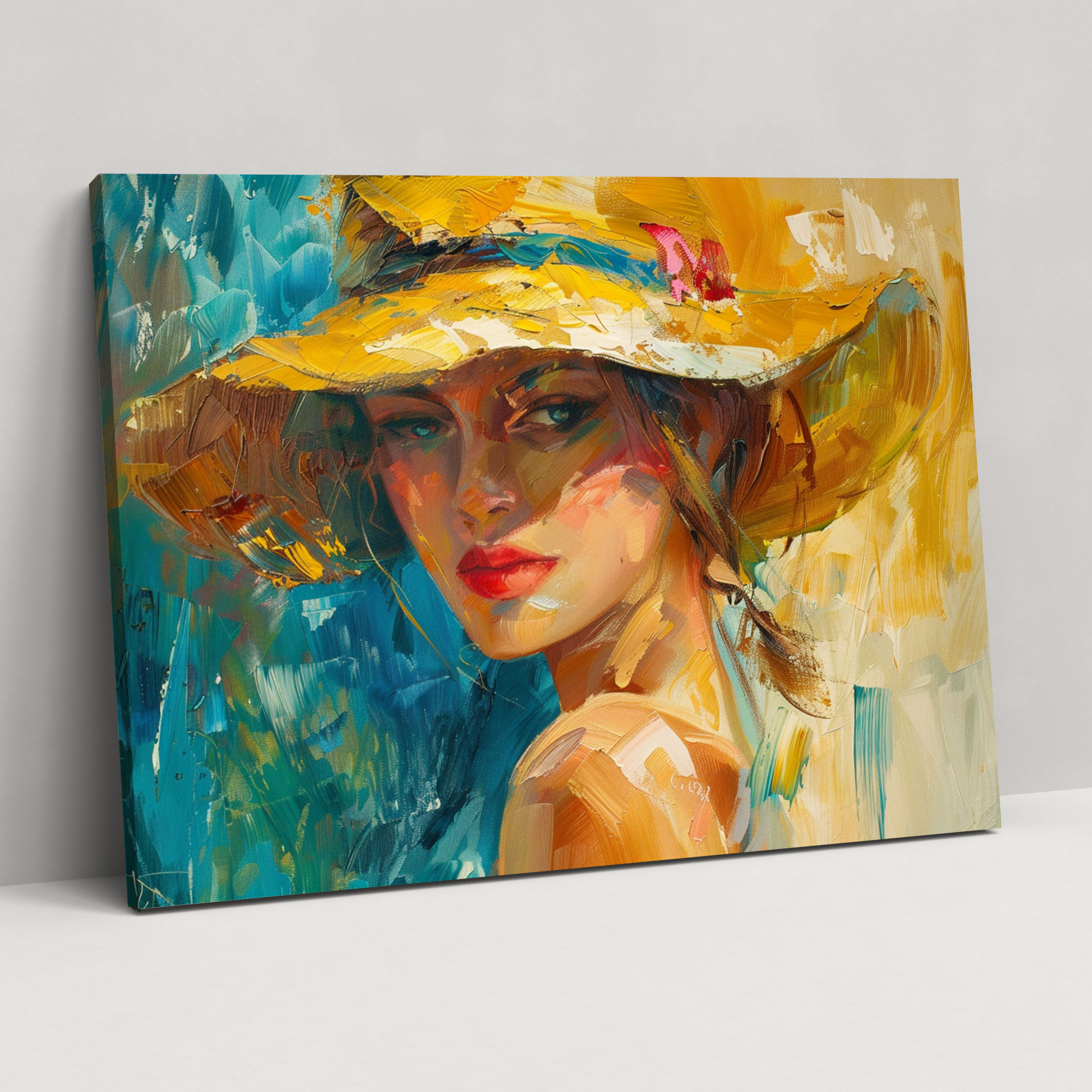 Impressionism Woman Portrait Wall Art - Impressionism, Home Decoration, Wall Art, Canvas