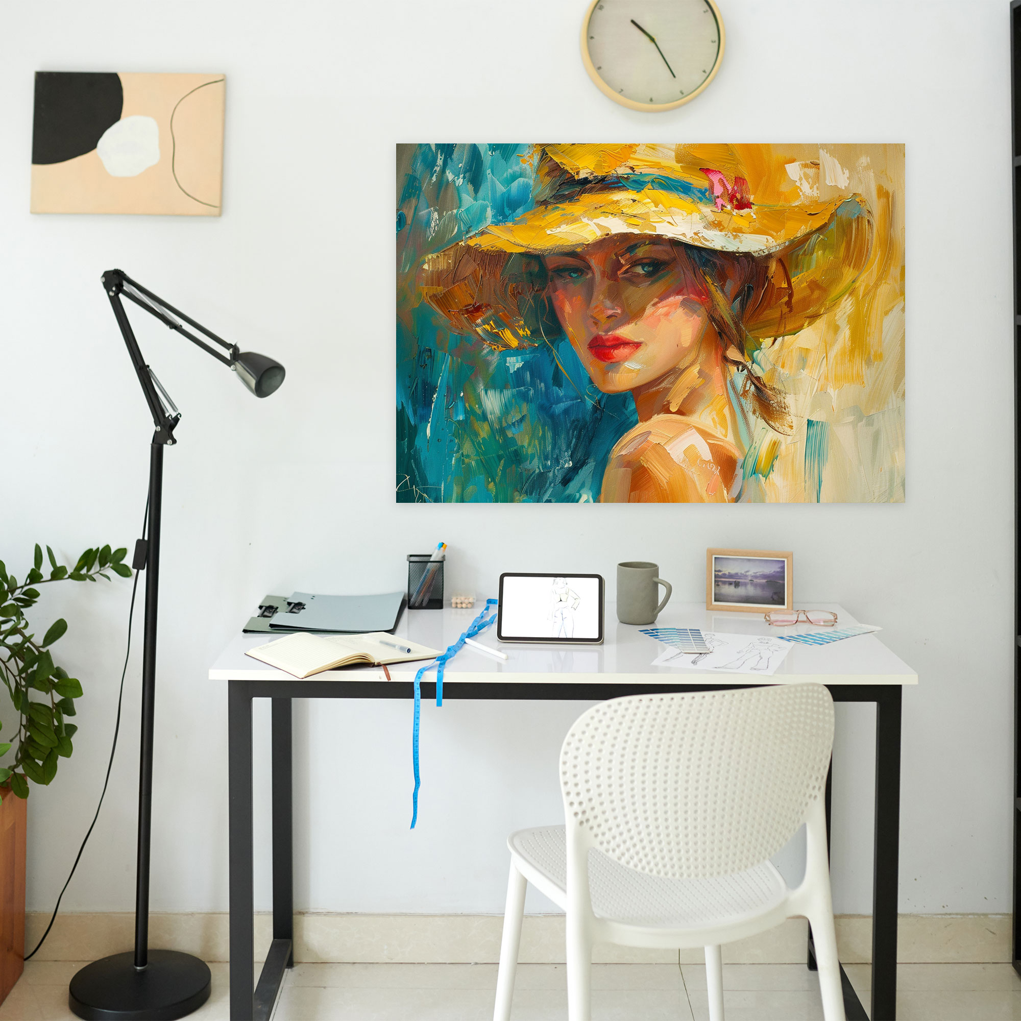Impressionism Woman Portrait Wall Art - Impressionism, Home Decoration, Wall Art, Canvas