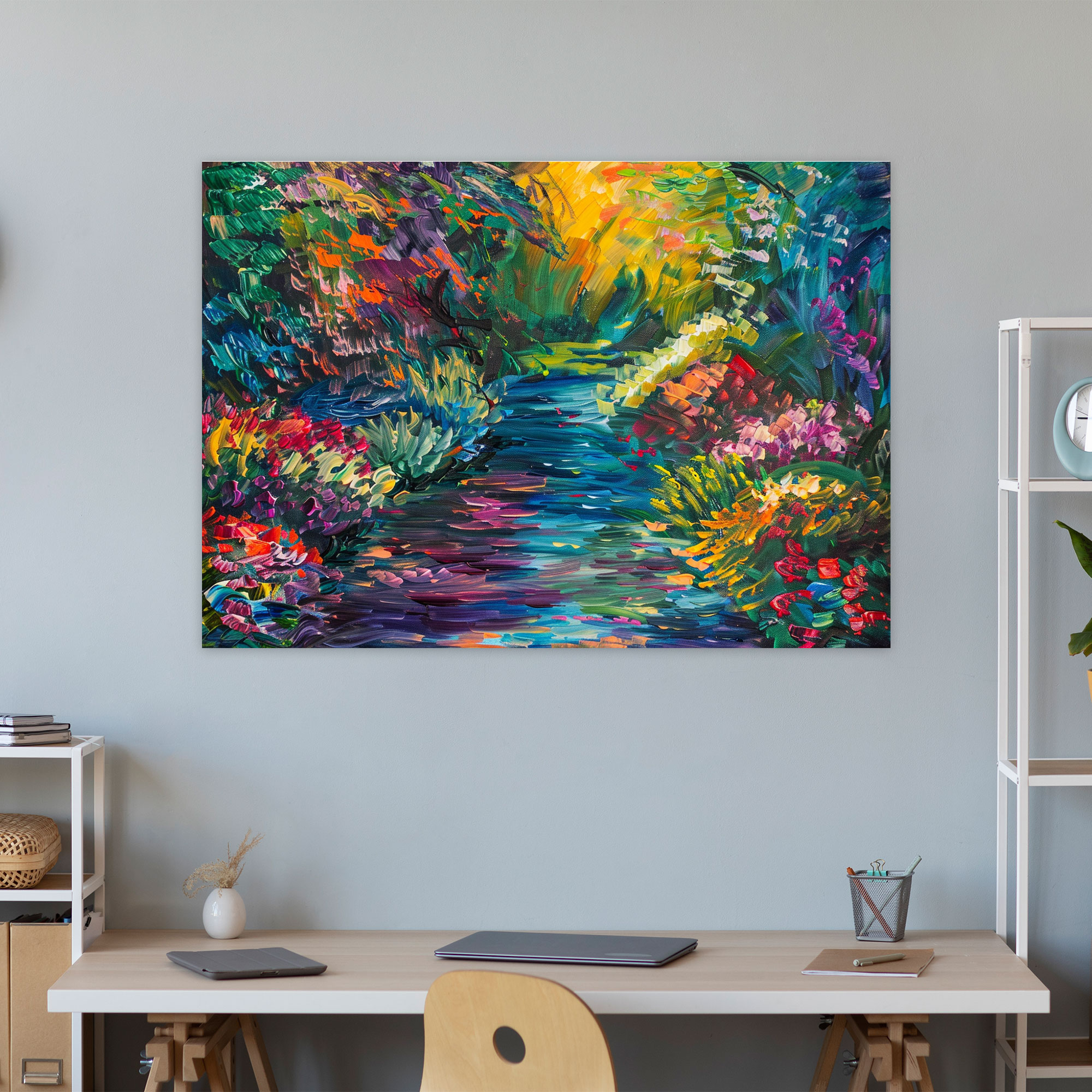 Impressionism Vibrant Garden Wall Decoration - Impressionism, Wall Art, Wall Decoration, Canvas