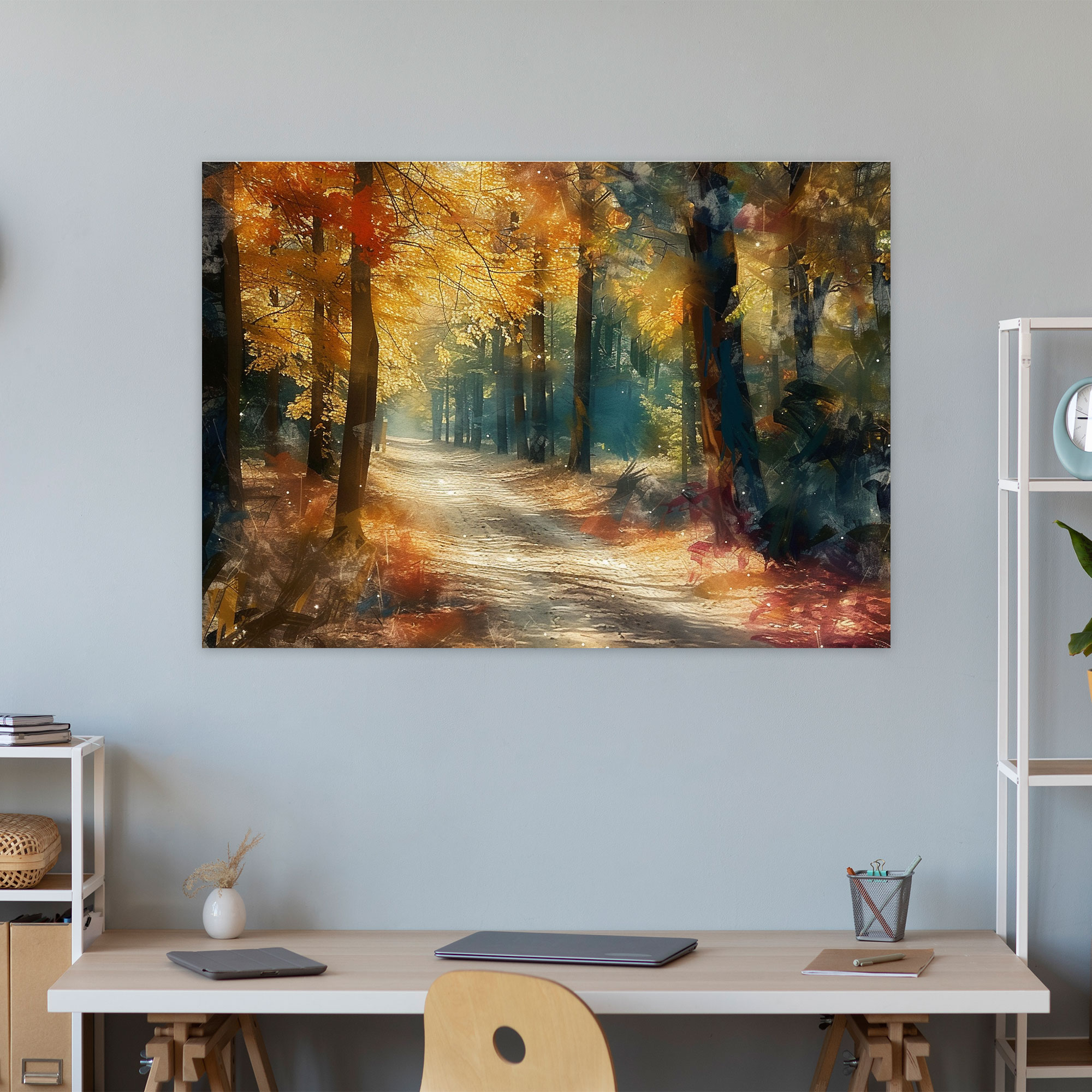 Impressionism Dreamy Forest Wall Art - Impressionism, Canvas, Wall Art, Home Decoration