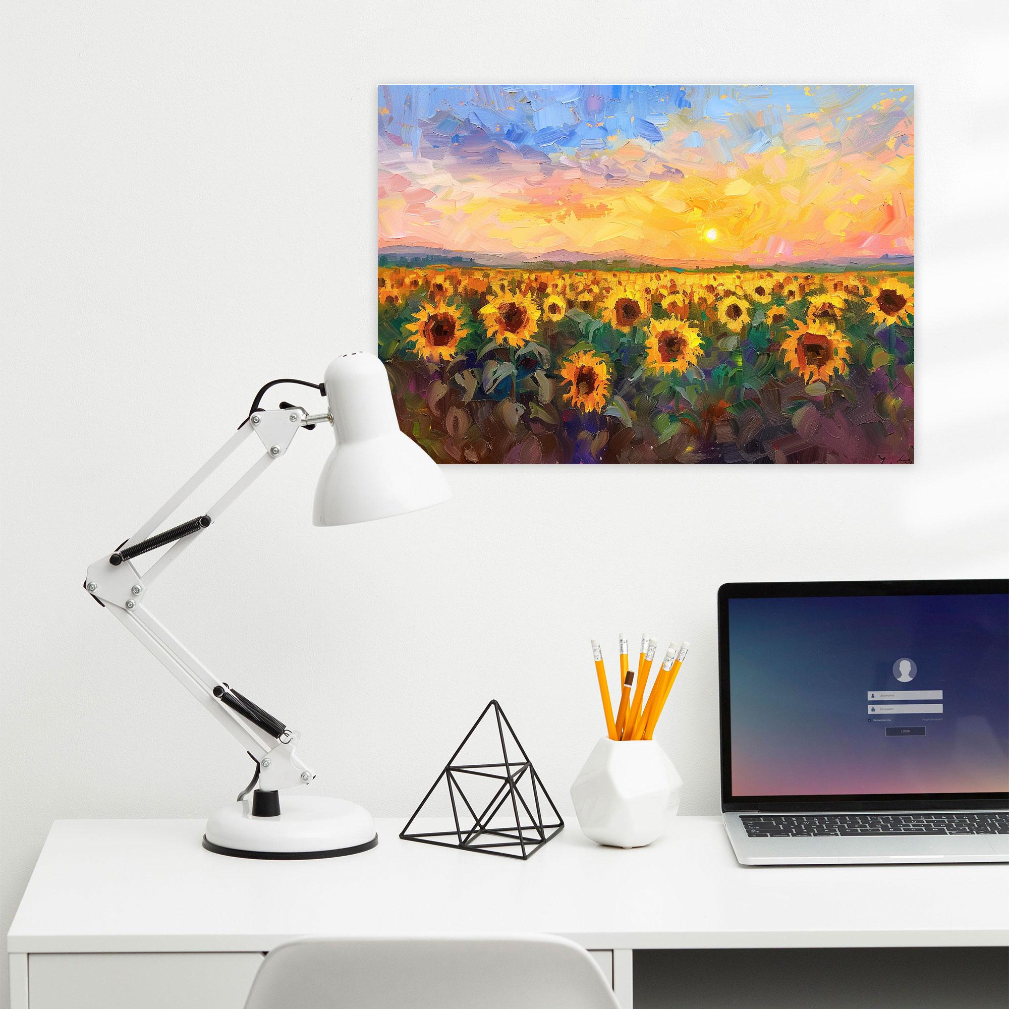 Impressionism Canvas Print - Impressionism, Wall Decoration, Sunflower Field, Canvas Wall Art