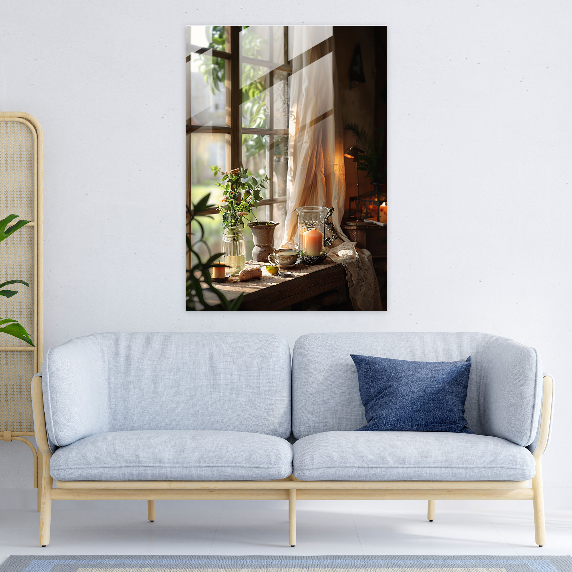 Johannes Vermeer Cam Tablo Ev Dekorasyonu - Johannes Vermeer Modern Sanat Cam Duvar Sanatı