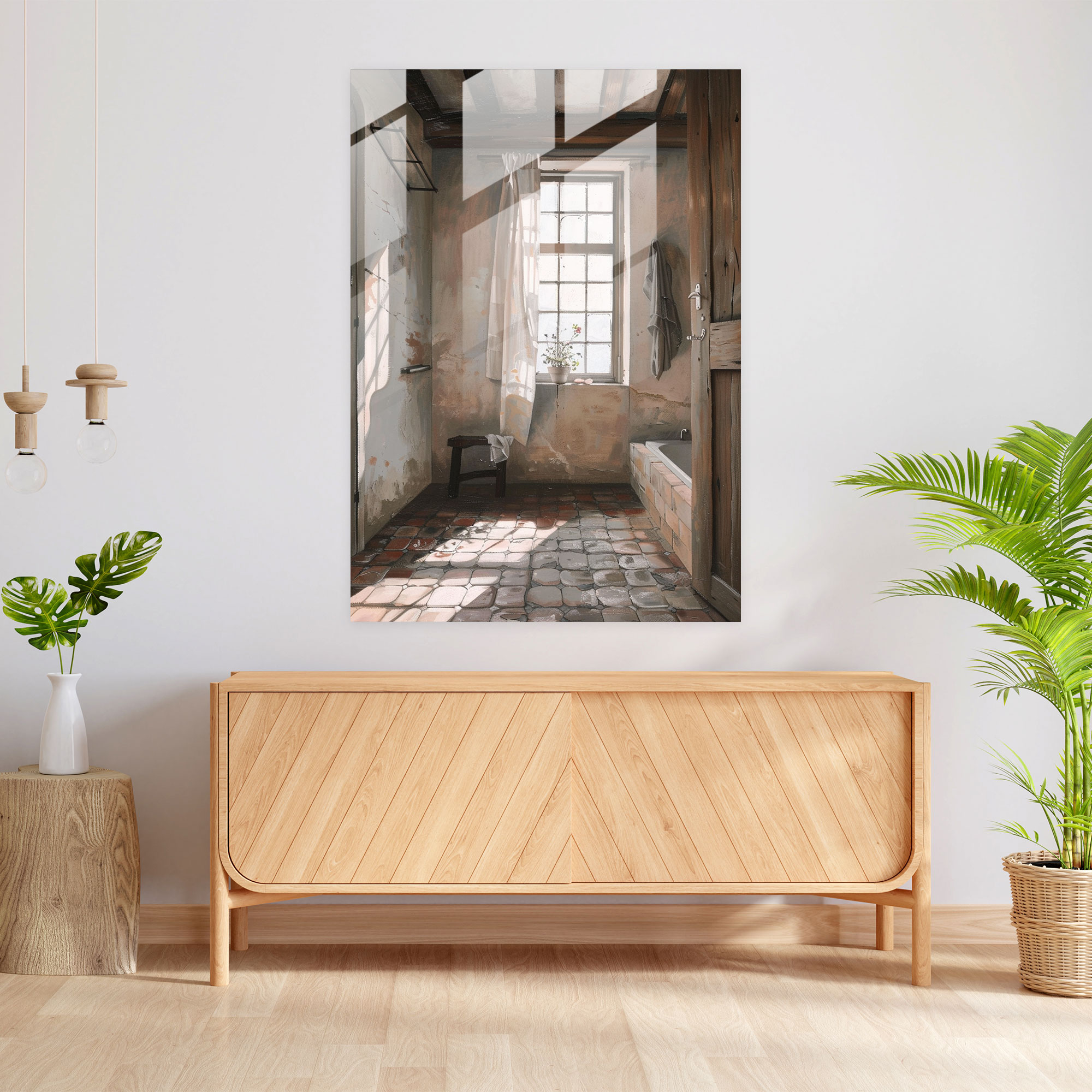 Johannes Vermeer Glass Print Home Decoration - Johannes Vermeer, Modern Art, Wall Decoration, Glass Wall Art