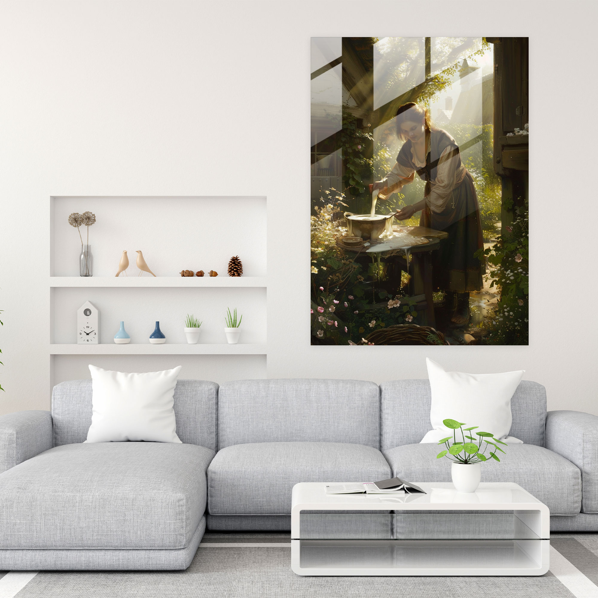Johannes Vermeer Glass Art - Johannes Vermeer, Glass Wall Art, Wall Decoration, Glass Art