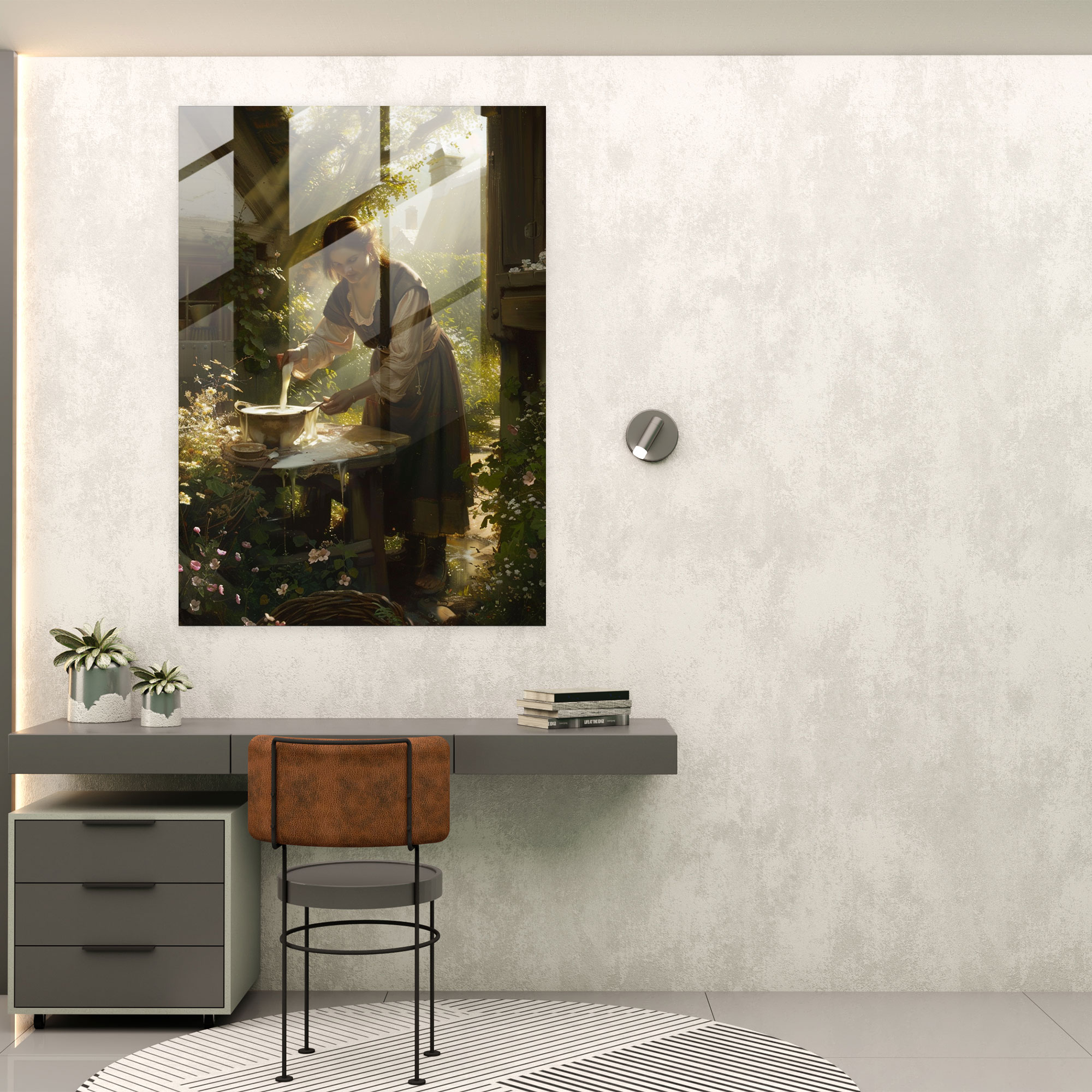 Johannes Vermeer Glass Art - Johannes Vermeer, Glass Wall Art, Wall Decoration, Glass Art
