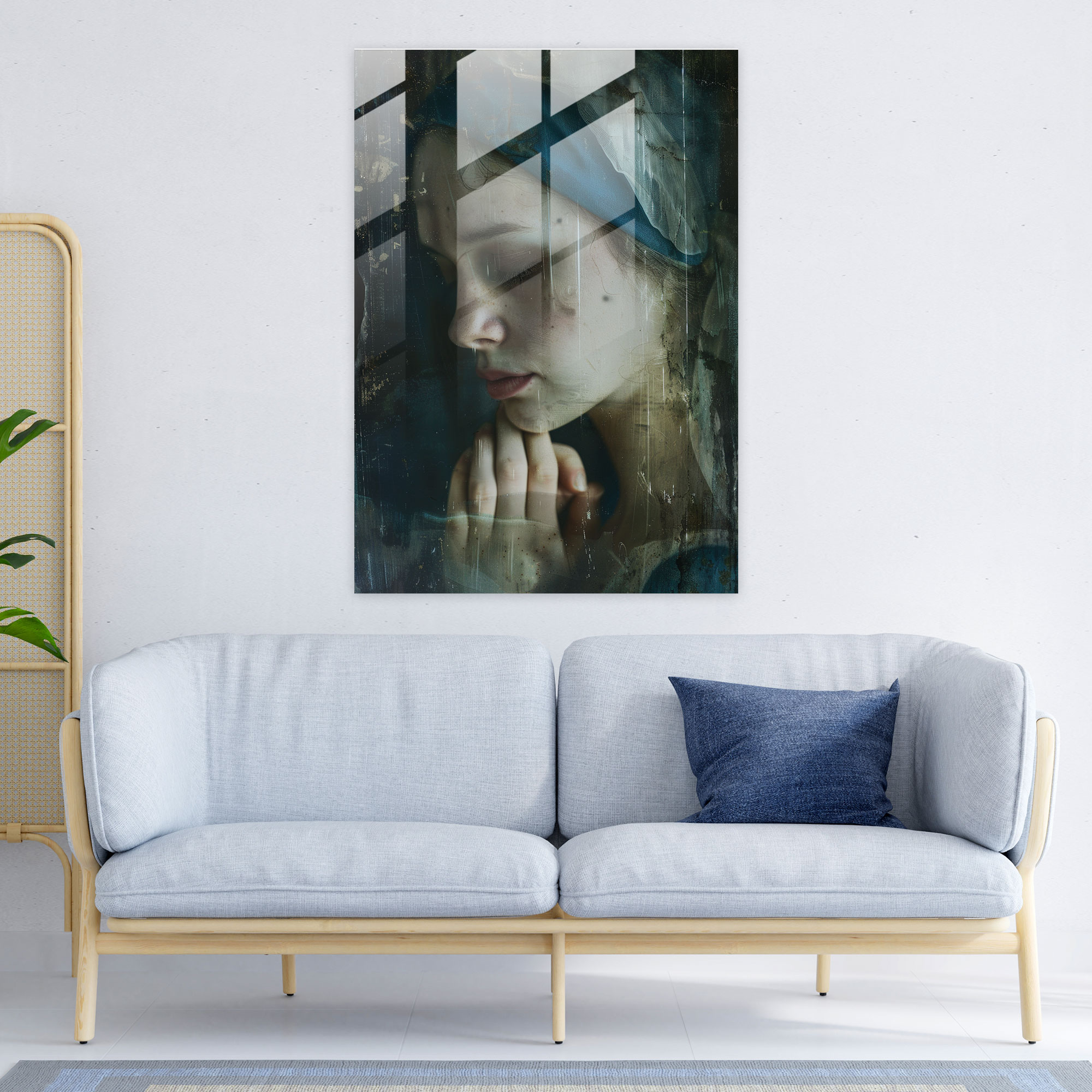 Johannes Vermeer Modern Art Glass Print - Johannes Vermeer, Home Decoration, Glass Art, Modern Art