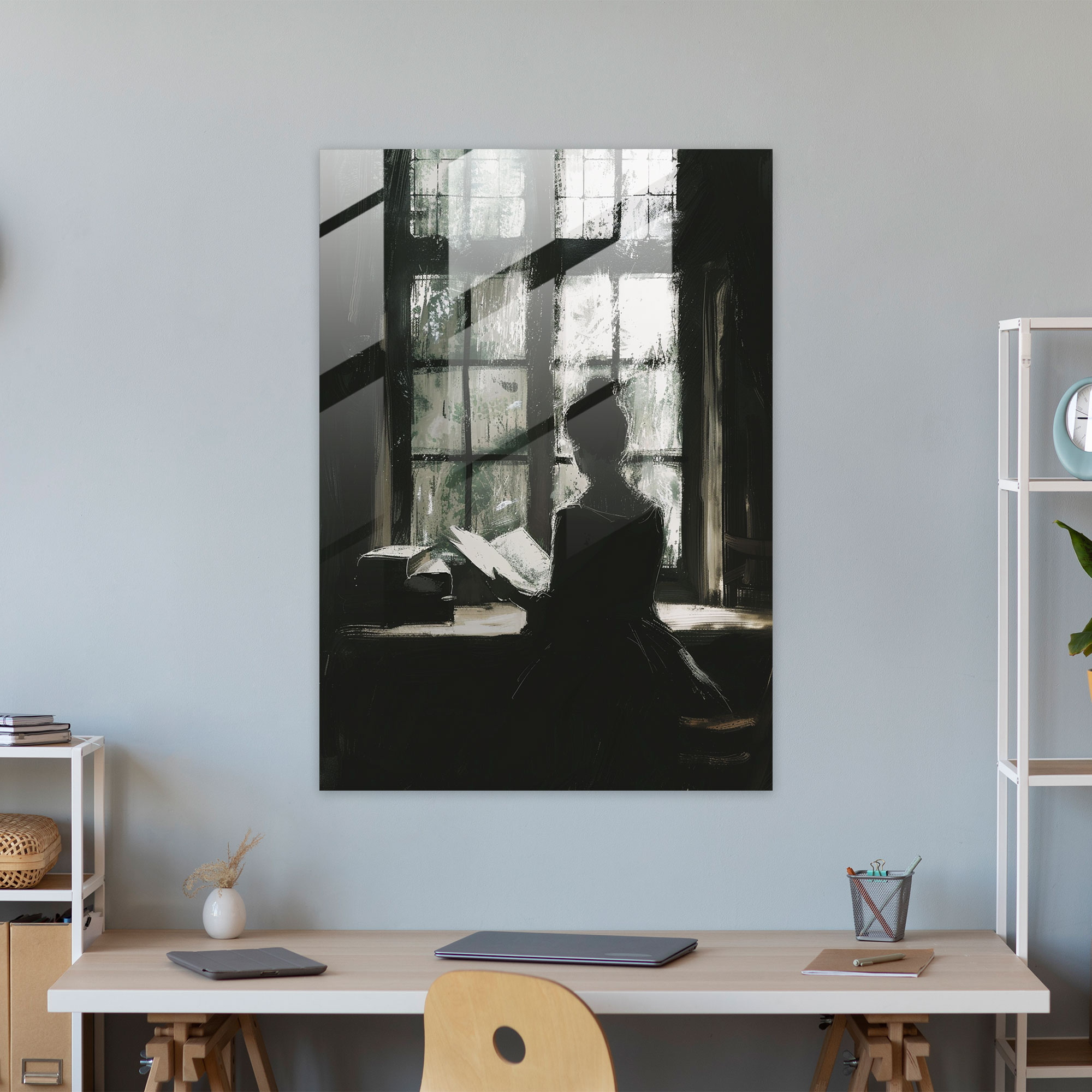 Johannes Vermeer Glass Wall Art - Woman Reading A Letter - Johannes Vermeer, Glass Wall Art, Home Decoration, Modern Art