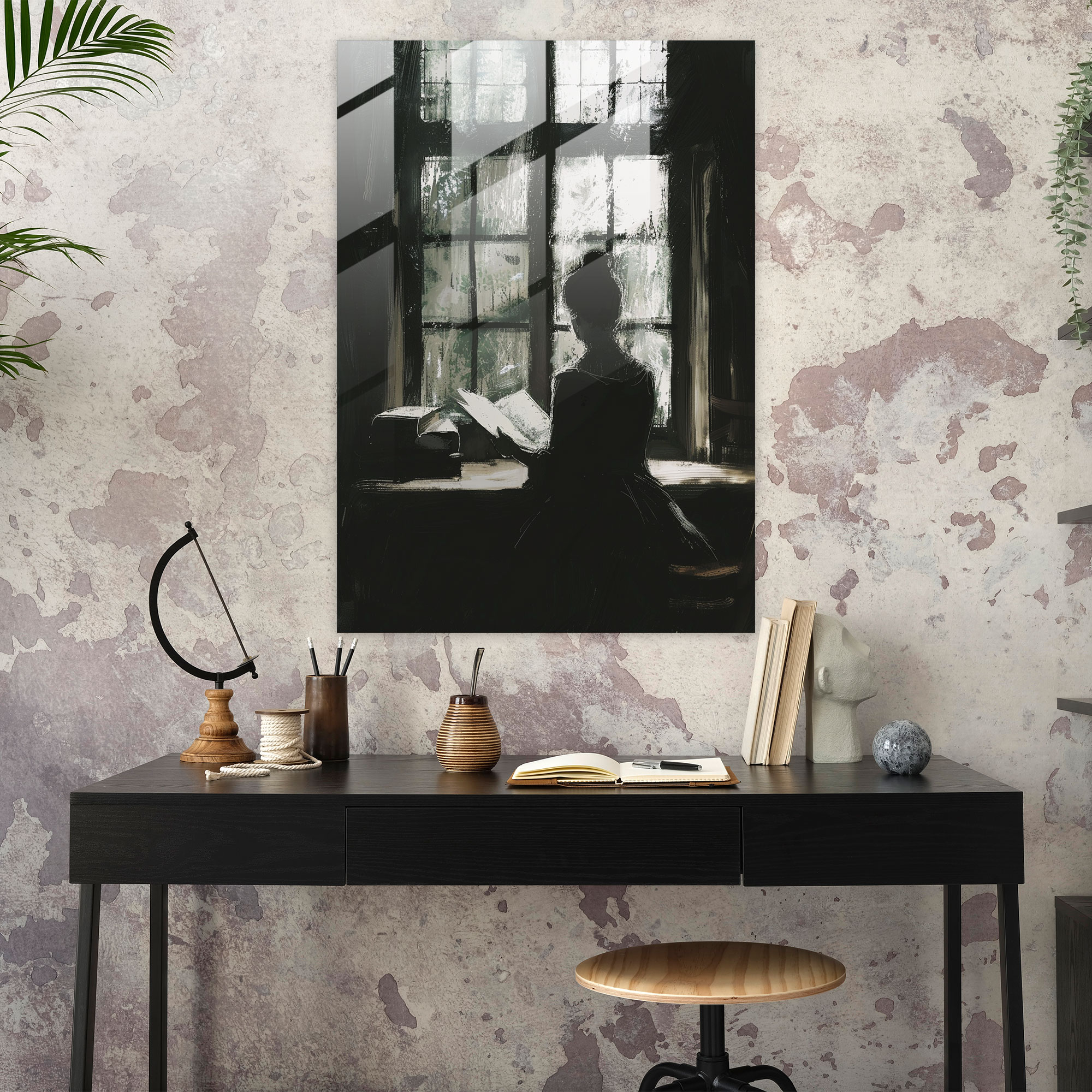 Johannes Vermeer Glass Wall Art - Woman Reading A Letter - Johannes Vermeer, Glass Wall Art, Home Decoration, Modern Art