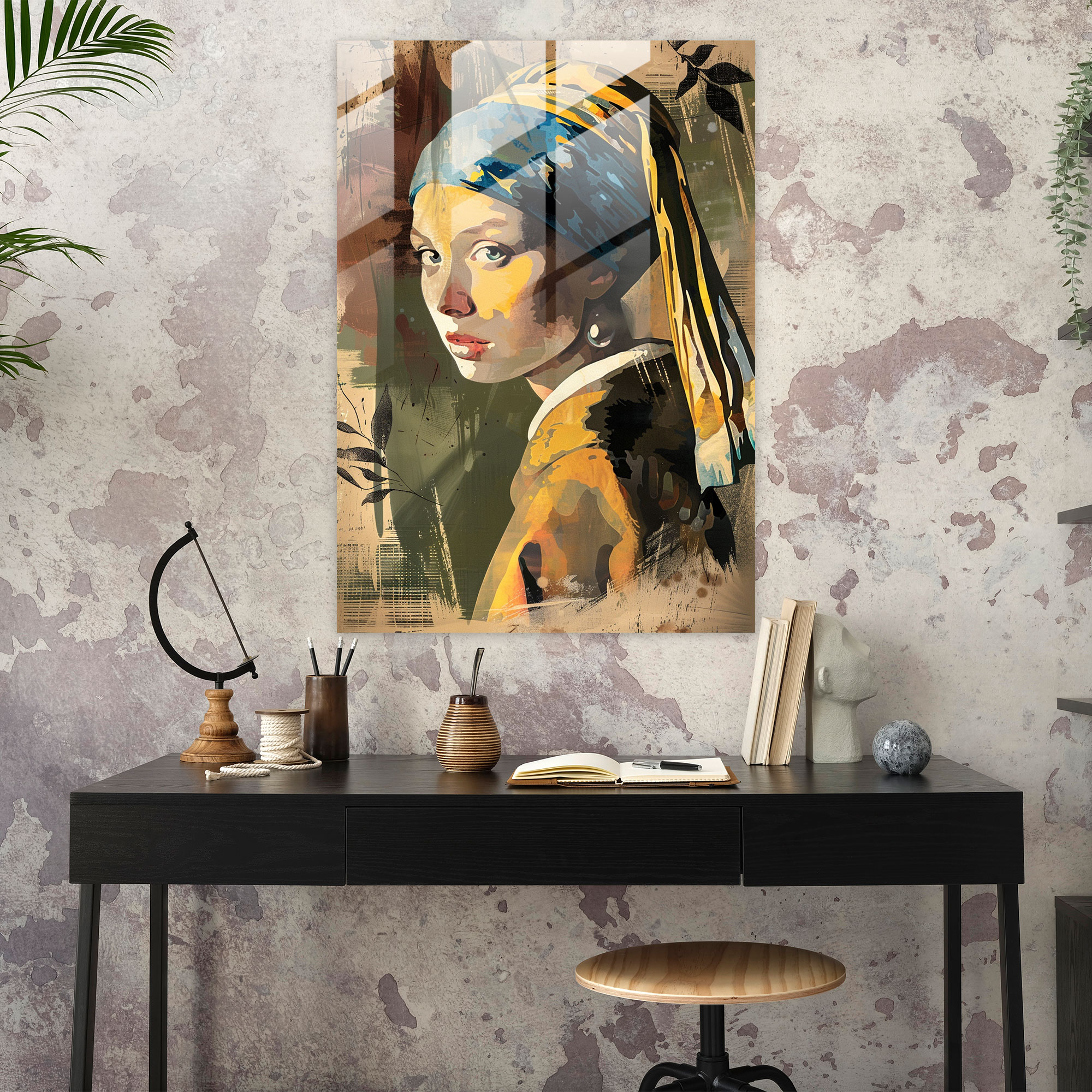 Johannes Vermeer Glass Print - Girl With A Pearl Earring - Johannes Vermeer, Glass Art, Johannes Vermeer, Modern Art
