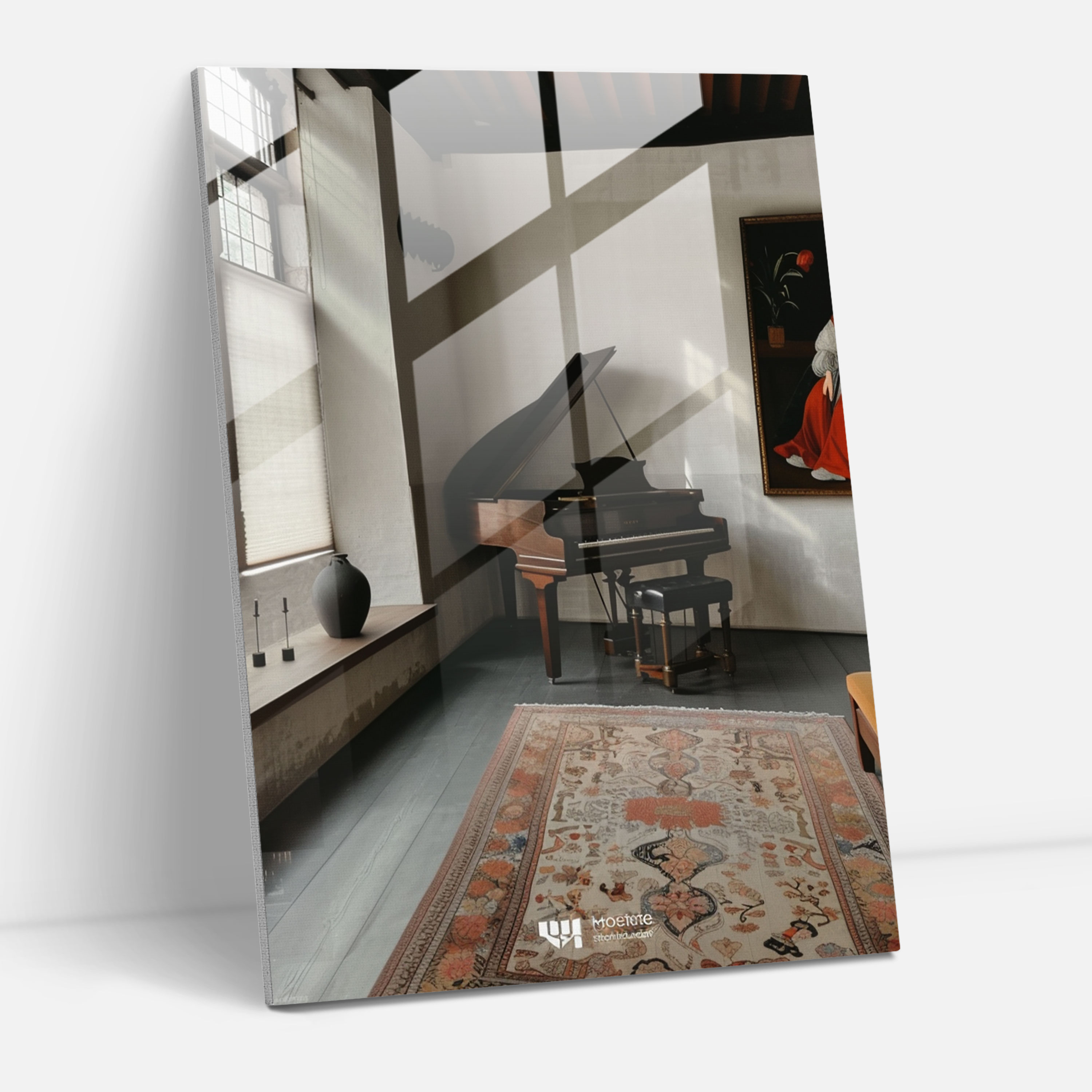 Johannes Vermeer Wall Decoration - Young Woman At The Virginal - Johannes Vermeer, Johannes Vermeer, Wall Decoration, Glass Art