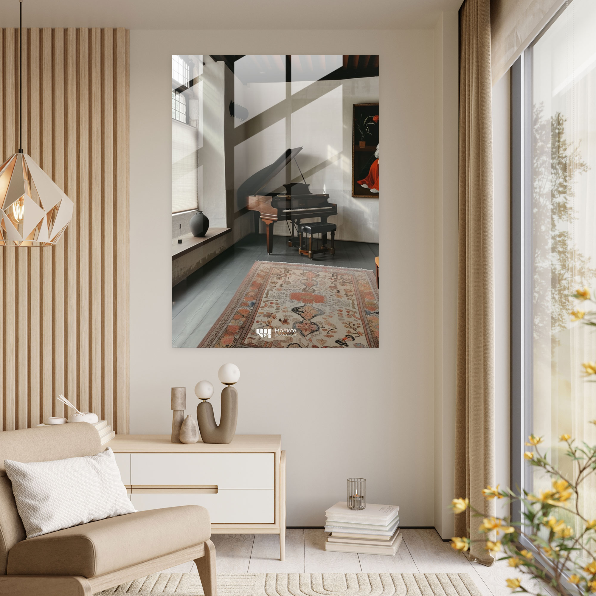 Johannes Vermeer Wall Decoration - Young Woman At The Virginal - Johannes Vermeer, Johannes Vermeer, Wall Decoration, Glass Art