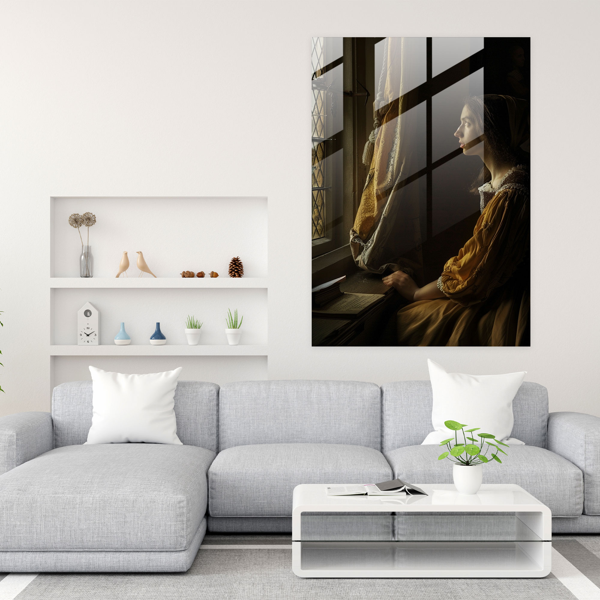 Johannes Vermeer Wall Decoration - Mystical Interior Woman - Johannes Vermeer, Johannes Vermeer, Modern Art, Wall Decoration