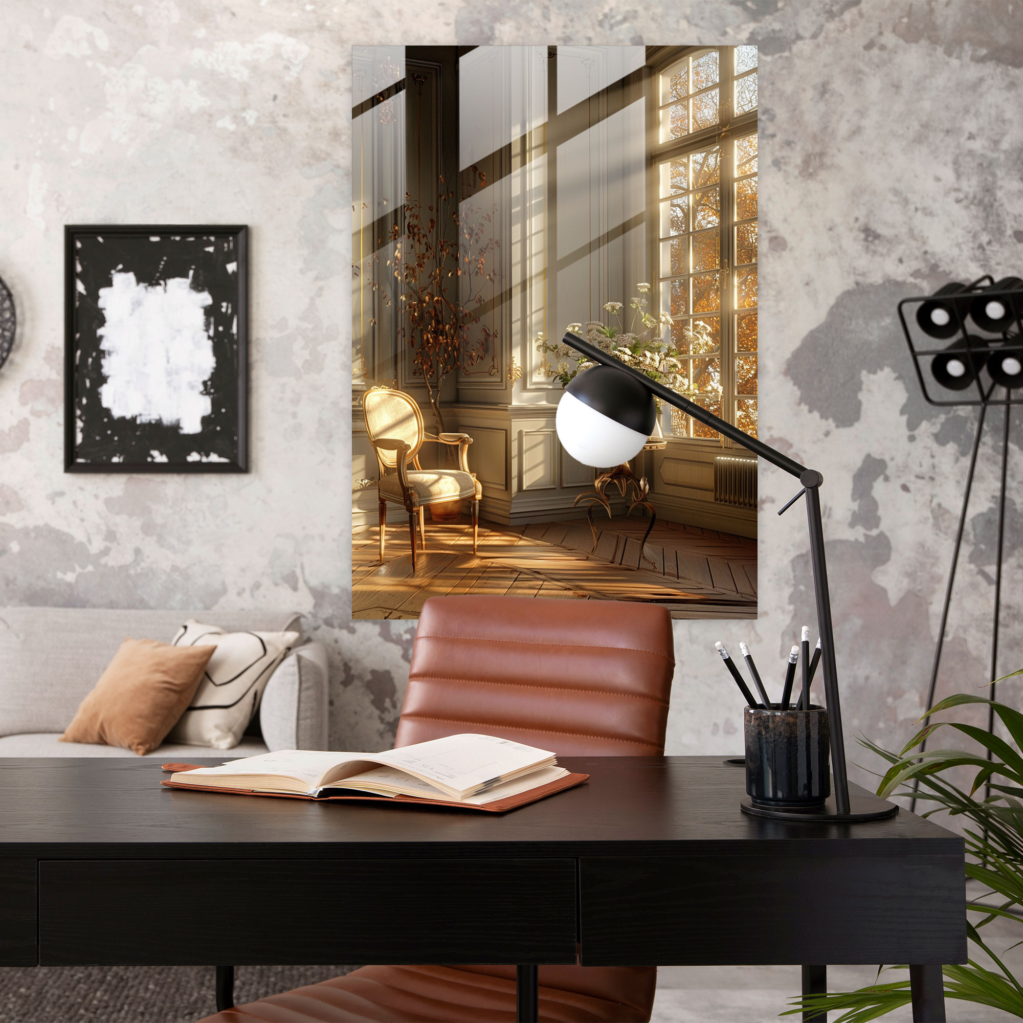 Johannes Vermeer Glass Wall Art - Elegant Indoor Scene - Johannes Vermeer, Wall Decoration, Modern Art, Glass Art