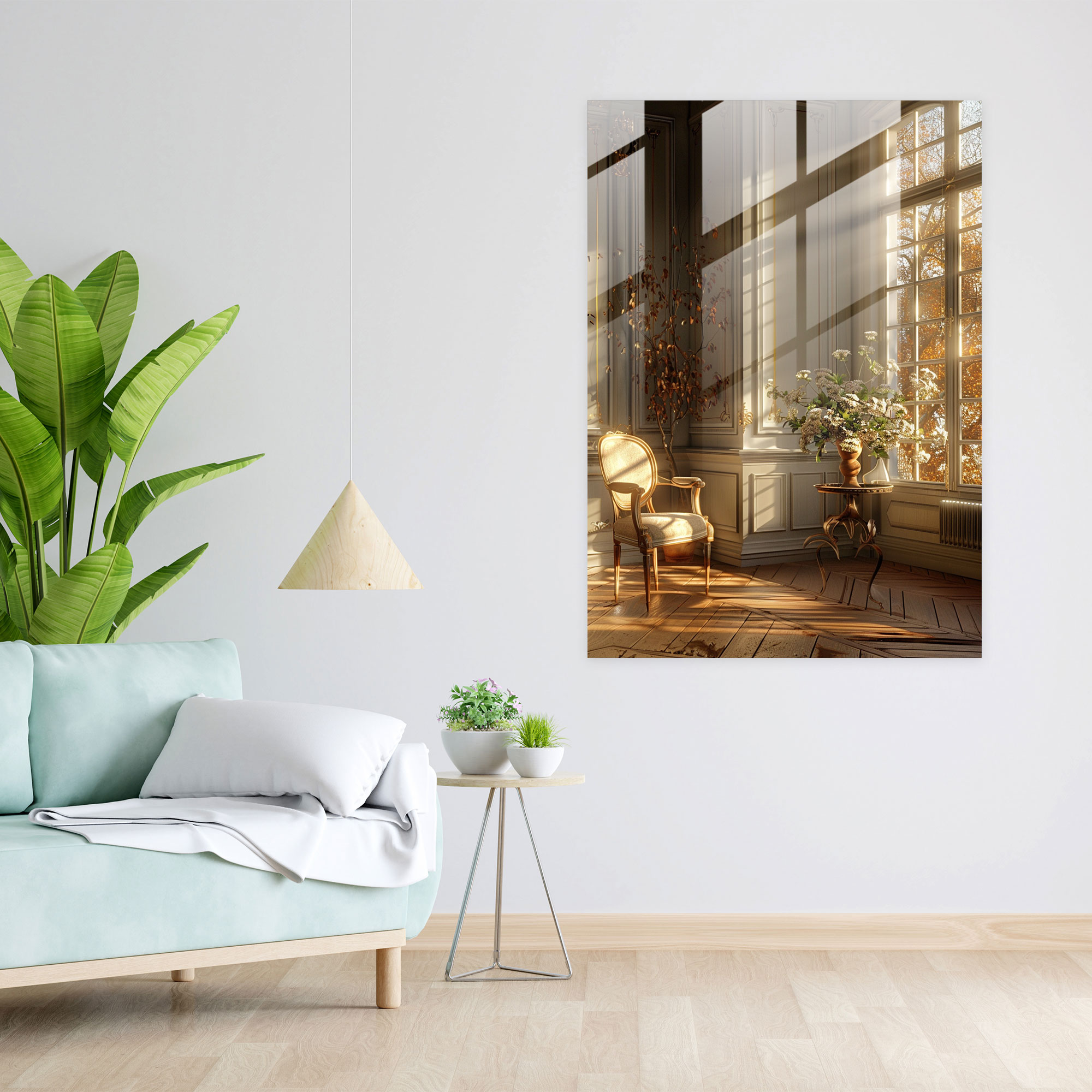 Johannes Vermeer Glass Wall Art - Elegant Indoor Scene - Johannes Vermeer, Wall Decoration, Modern Art, Glass Art