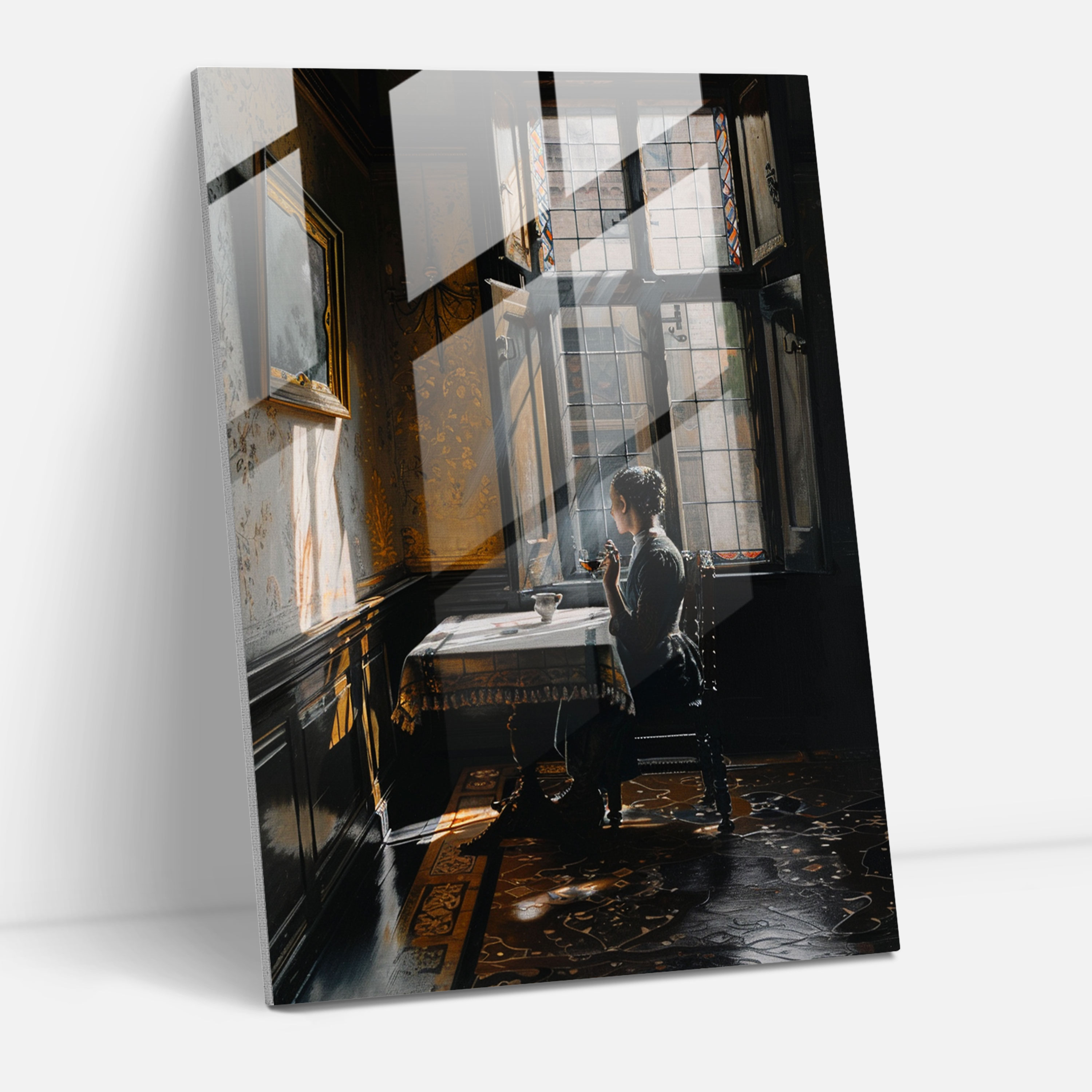 Johannes Vermeer Glass Print Home Decoration - Johannes Vermeer, Home Decoration, Glass Print, Johannes Vermeer