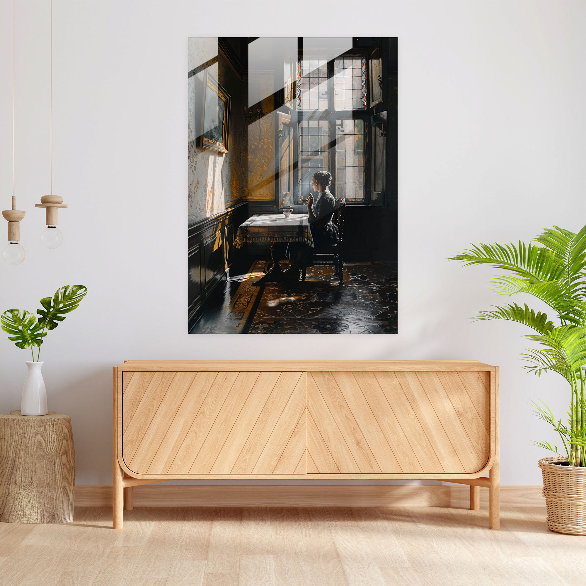 Johannes Vermeer Glass Print Home Decoration - Johannes Vermeer, Home Decoration, Glass Print, Johannes Vermeer