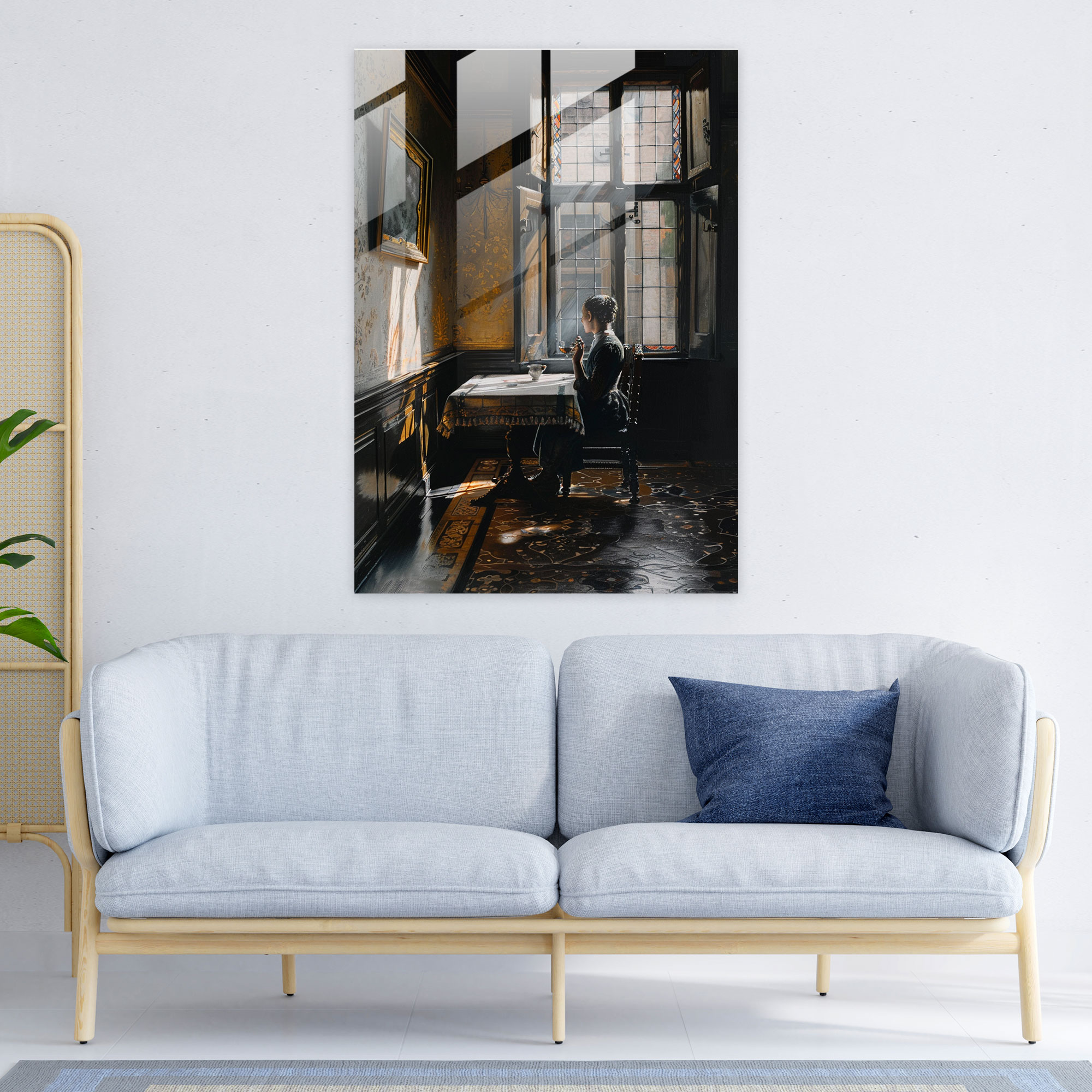 Johannes Vermeer Glass Print Home Decoration - Johannes Vermeer, Home Decoration, Glass Print, Johannes Vermeer