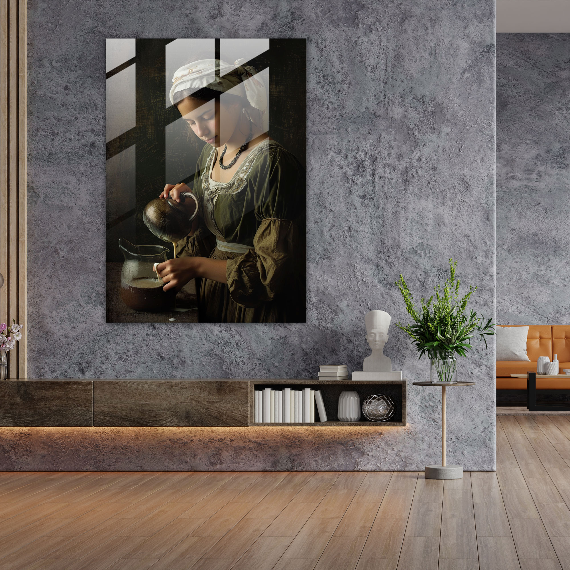 Johannes Vermeer Glass Wall Art - Johannes Vermeer, Wall Decoration, Home Decoration, Johannes Vermeer