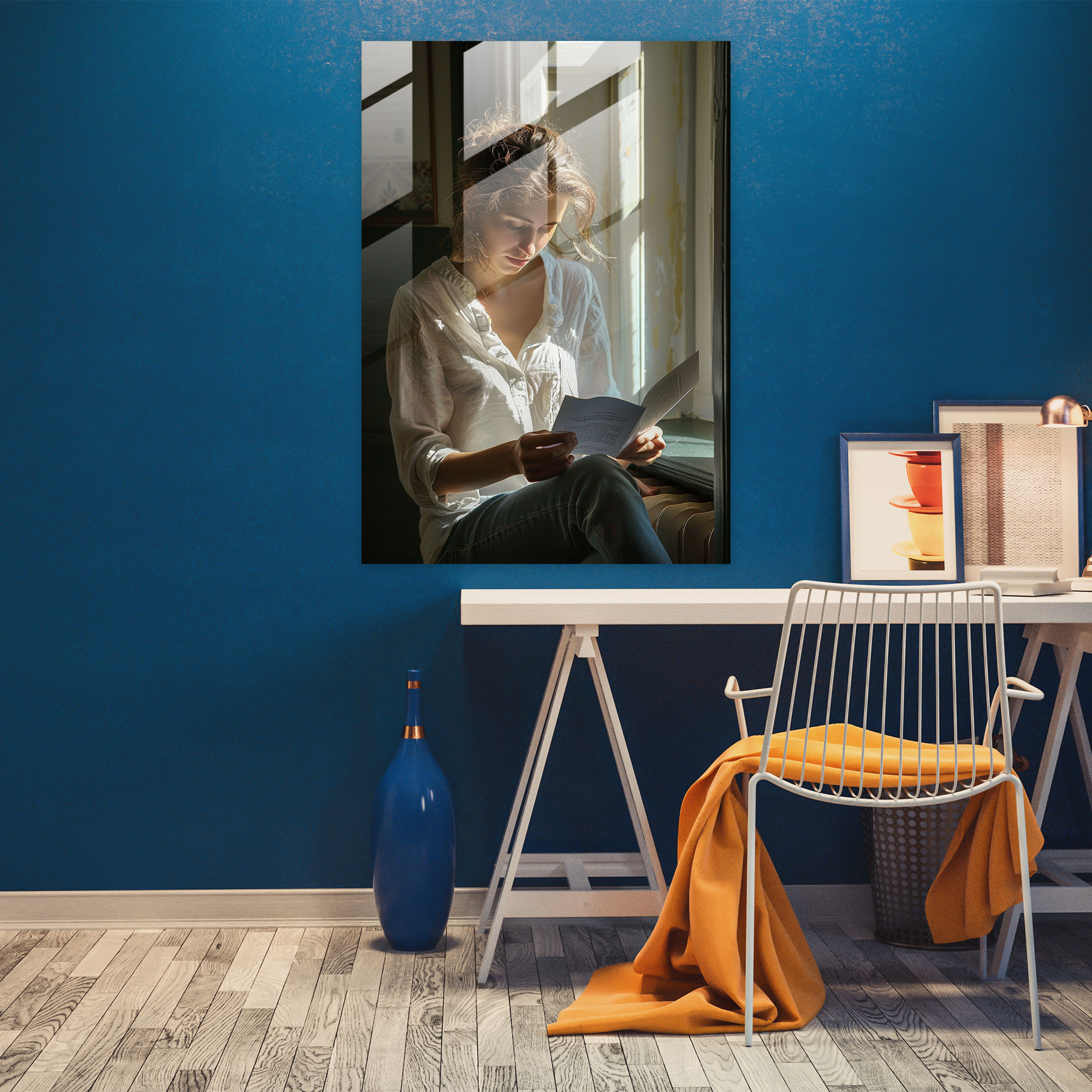 Johannes Vermeer Glass Art Wall Decoration - Johannes Vermeer, Home Decoration, Glass Art, Modern Art