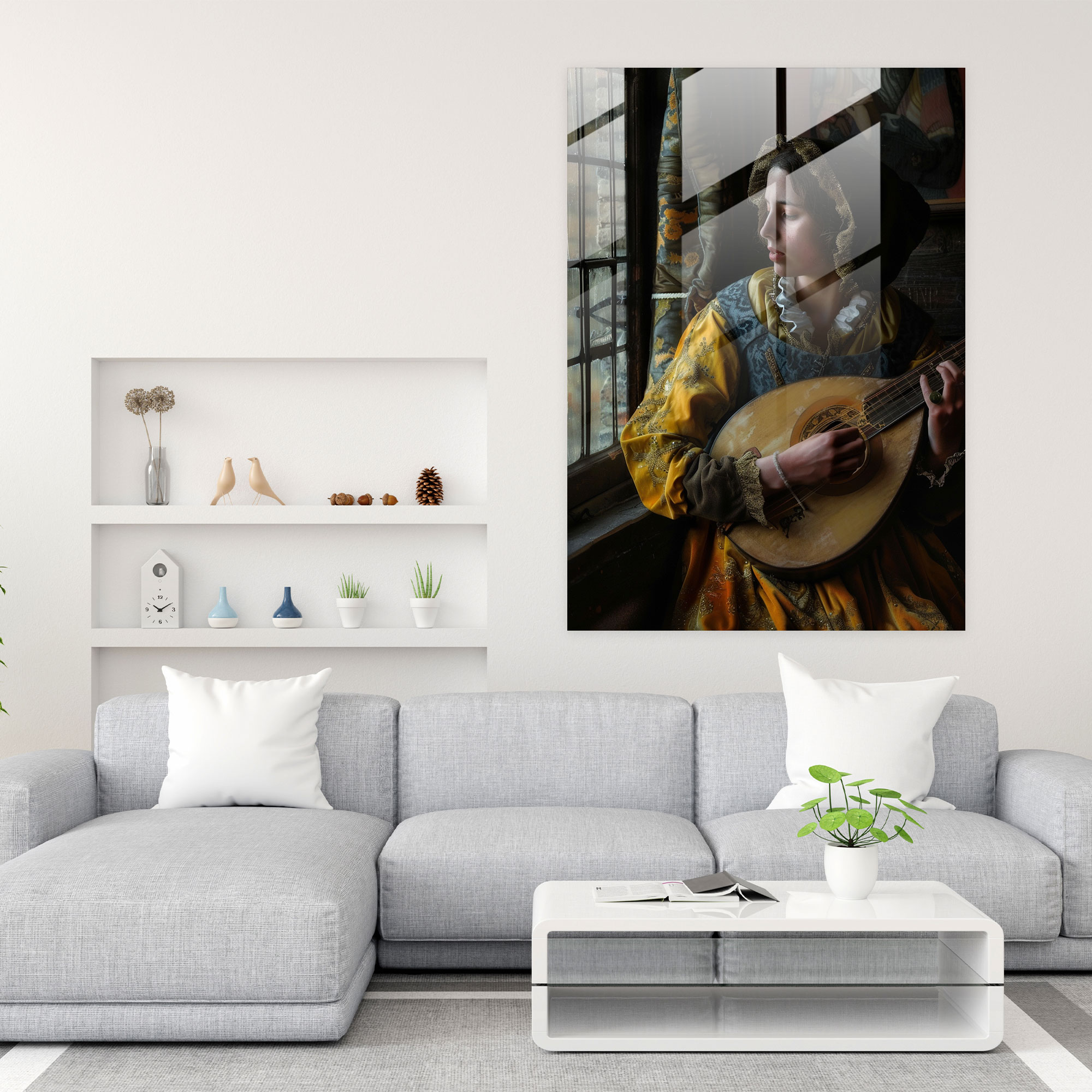 Johannes Vermeer Glass Wall Art Home Decoration - Johannes Vermeer, Glass Wall Art, Modern Art, Home Decoration