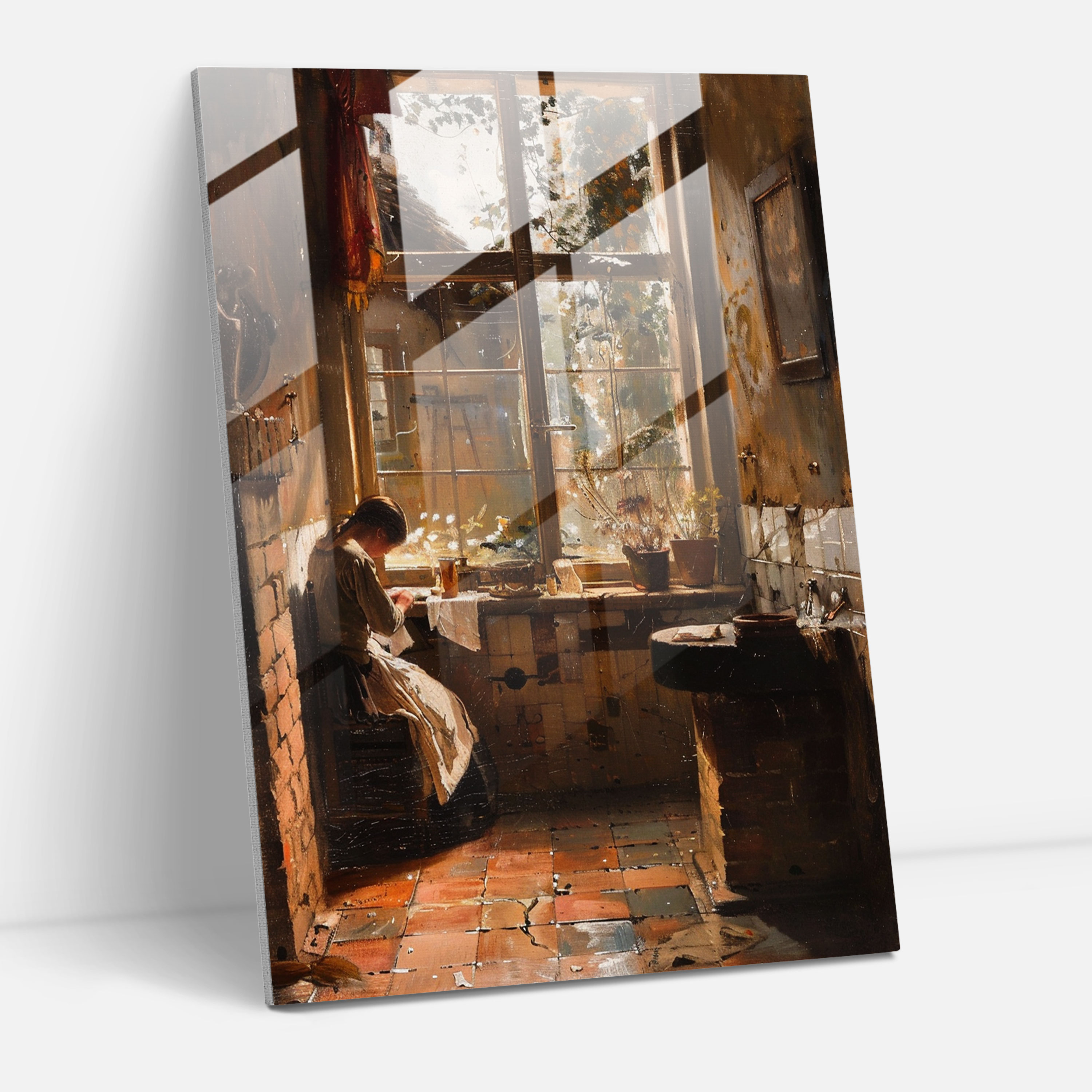 Johannes Vermeer Glass Art Home Decoration - Johannes Vermeer, Modern Art, Glass Print, Wall Decoration