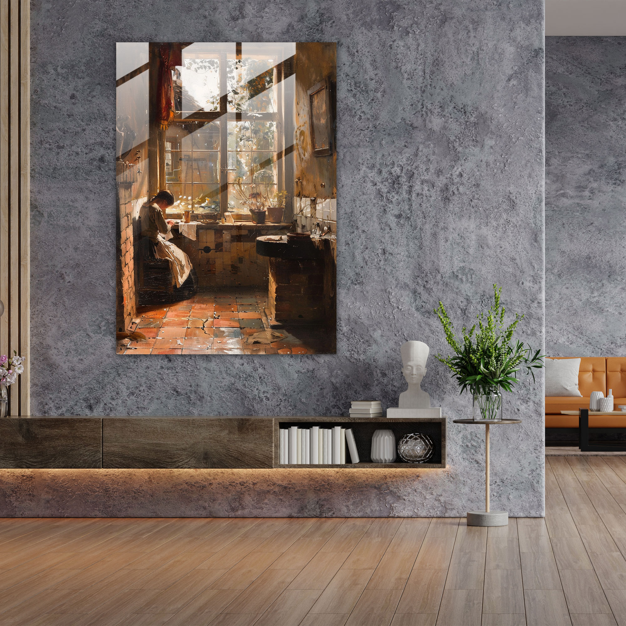 Johannes Vermeer Glass Art Home Decoration - Johannes Vermeer, Modern Art, Glass Print, Wall Decoration