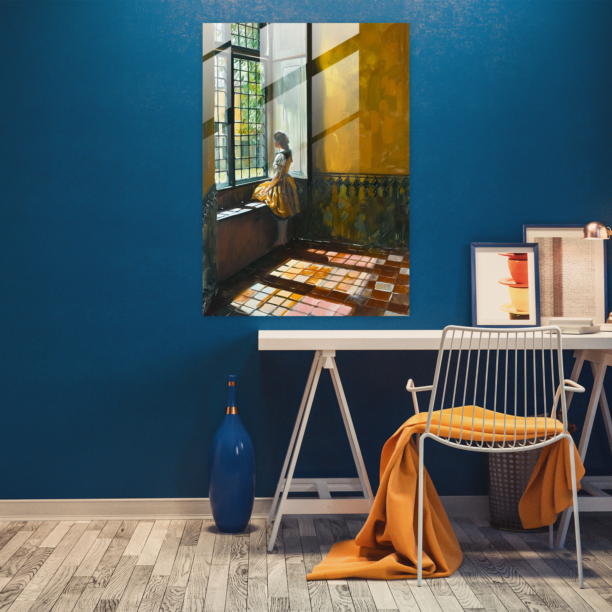 Johannes Vermeer Glass Wall Art - Johannes Vermeer, Johannes Vermeer, Home Decoration, Modern Art