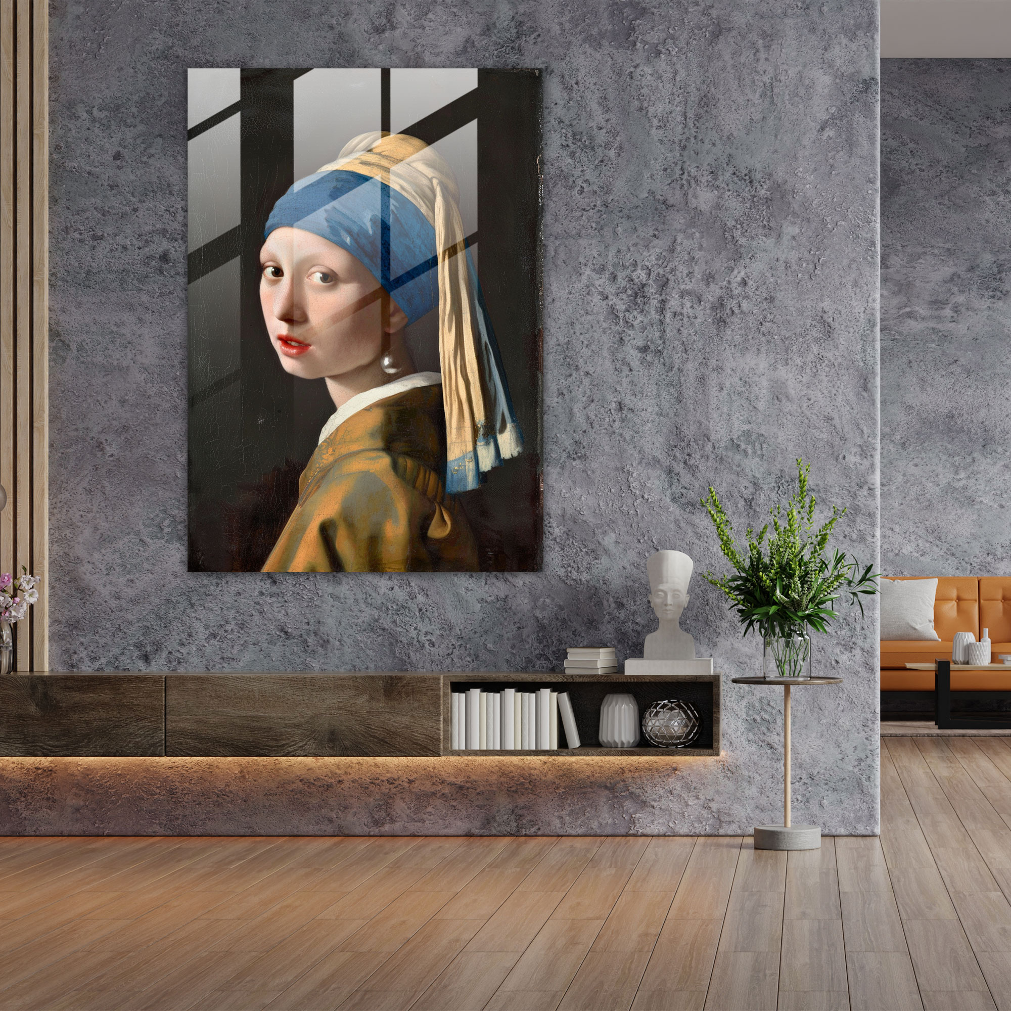 Johannes Vermeer Home Decoration Glass Print - Johannes Vermeer, Glass Art, Modern Art, Wall Decoration