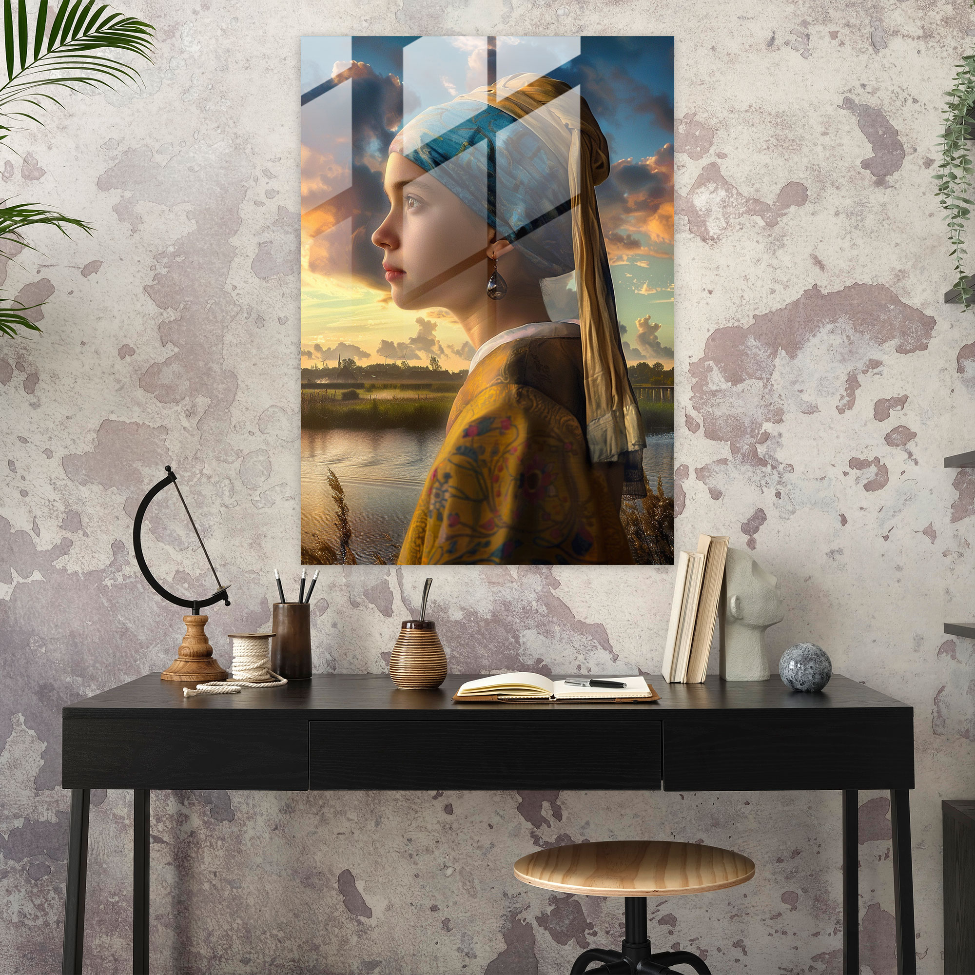 Johannes Vermeer Glass Wall Art Wall Decoration - Johannes Vermeer, Glass Print, Glass Art, Wall Decoration