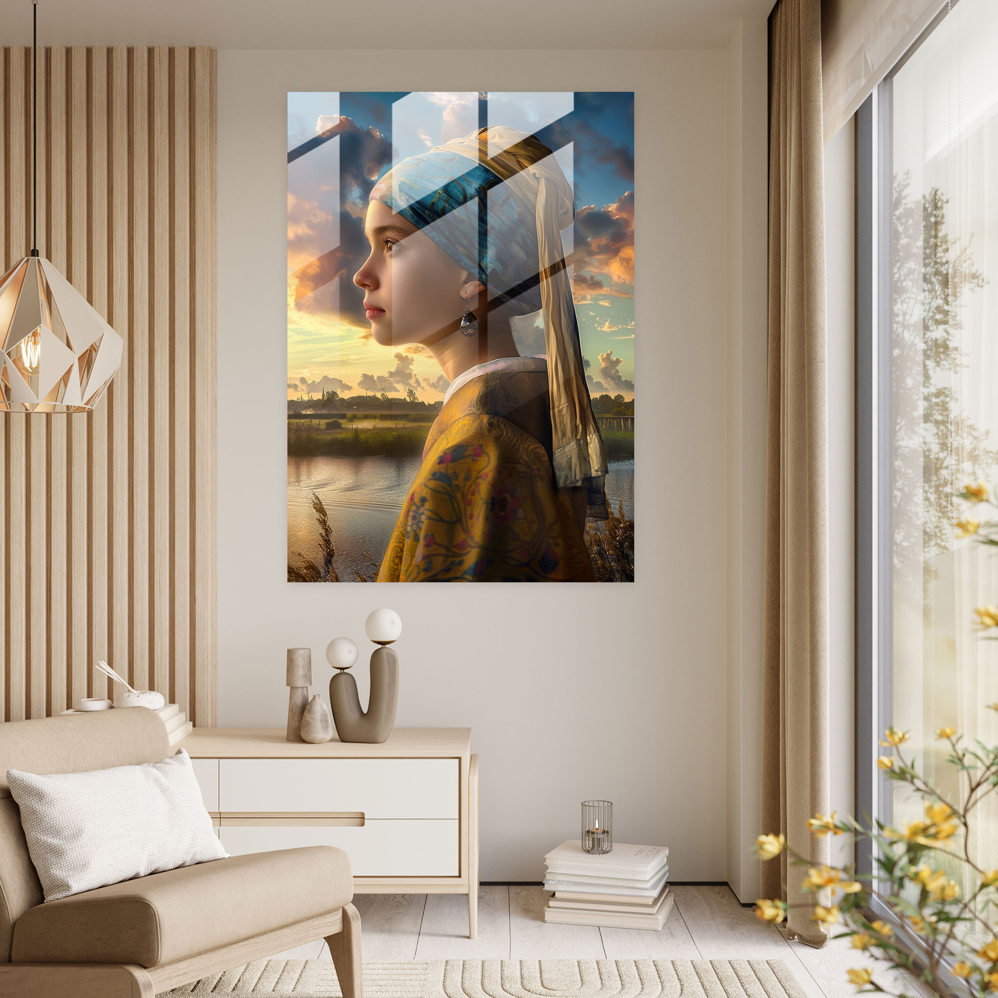 Johannes Vermeer Glass Wall Art Wall Decoration - Johannes Vermeer, Glass Print, Glass Art, Wall Decoration