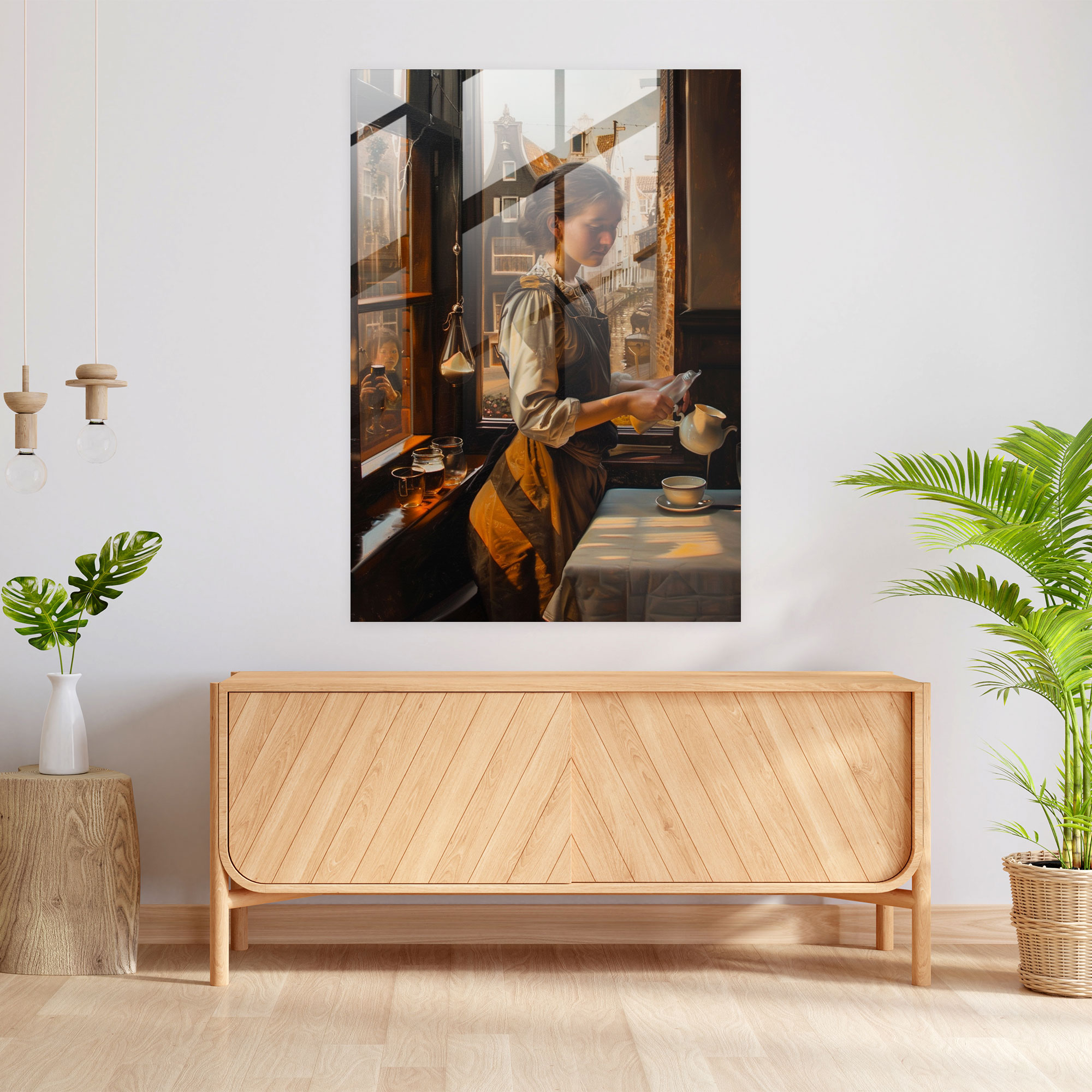 Johannes Vermeer Glass Print Wall Decoration - Johannes Vermeer, Home Decoration, Wall Decoration, Glass Wall Art