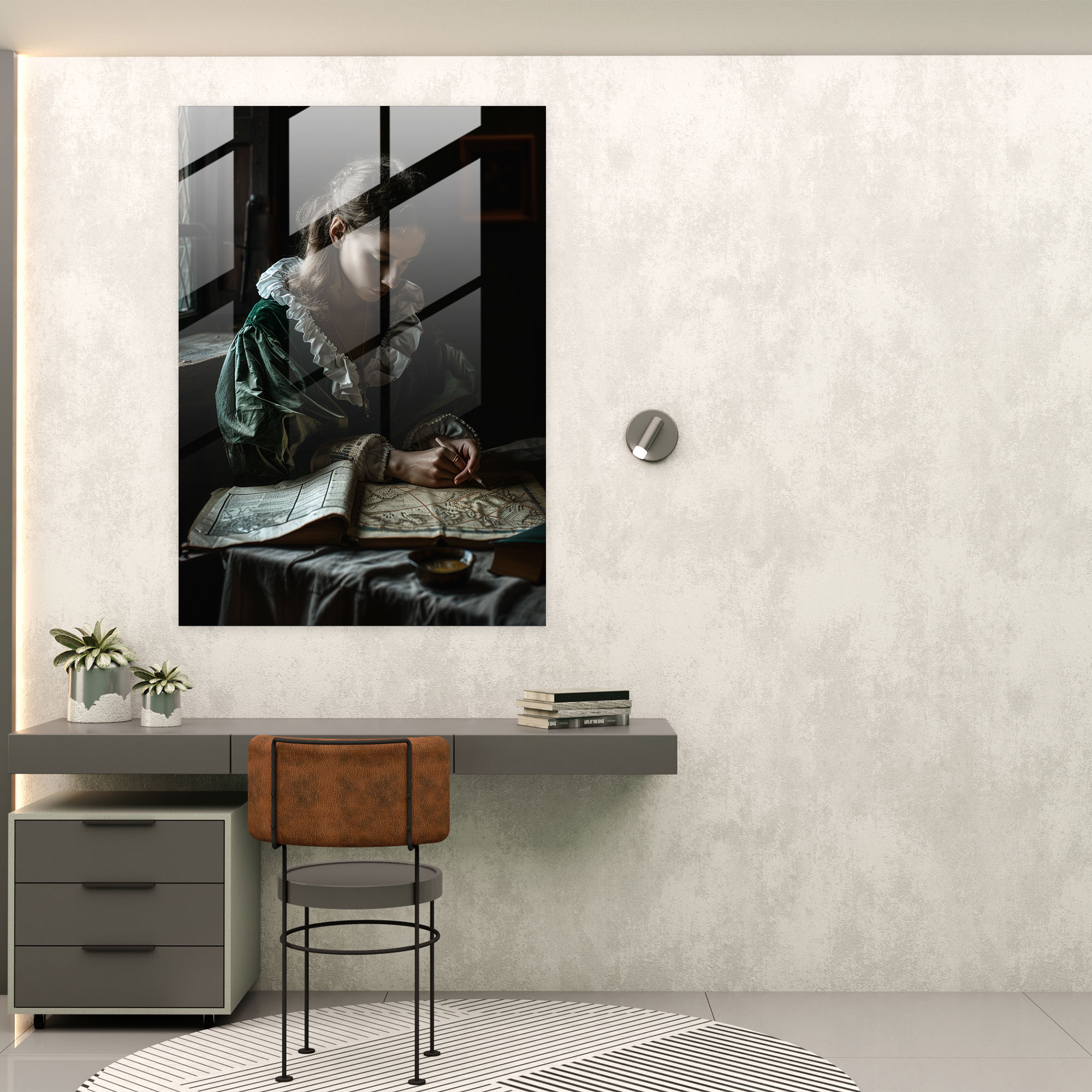 Johannes Vermeer Glass Wall Art Home Decoration - Johannes Vermeer, Home Decoration, Modern Art, Glass Print