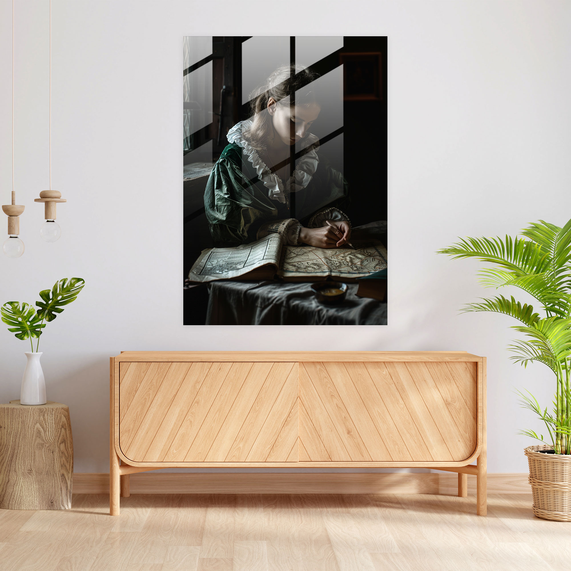 Johannes Vermeer Glass Wall Art Home Decoration - Johannes Vermeer, Home Decoration, Modern Art, Glass Print