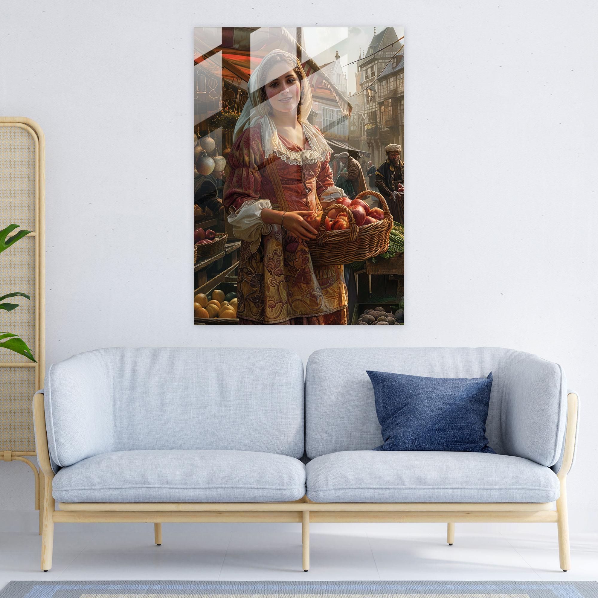 Johannes Vermeer Glass Wall Art Wall Decoration - Johannes Vermeer, Wall Decoration, Home Decoration, Glass Wall Art